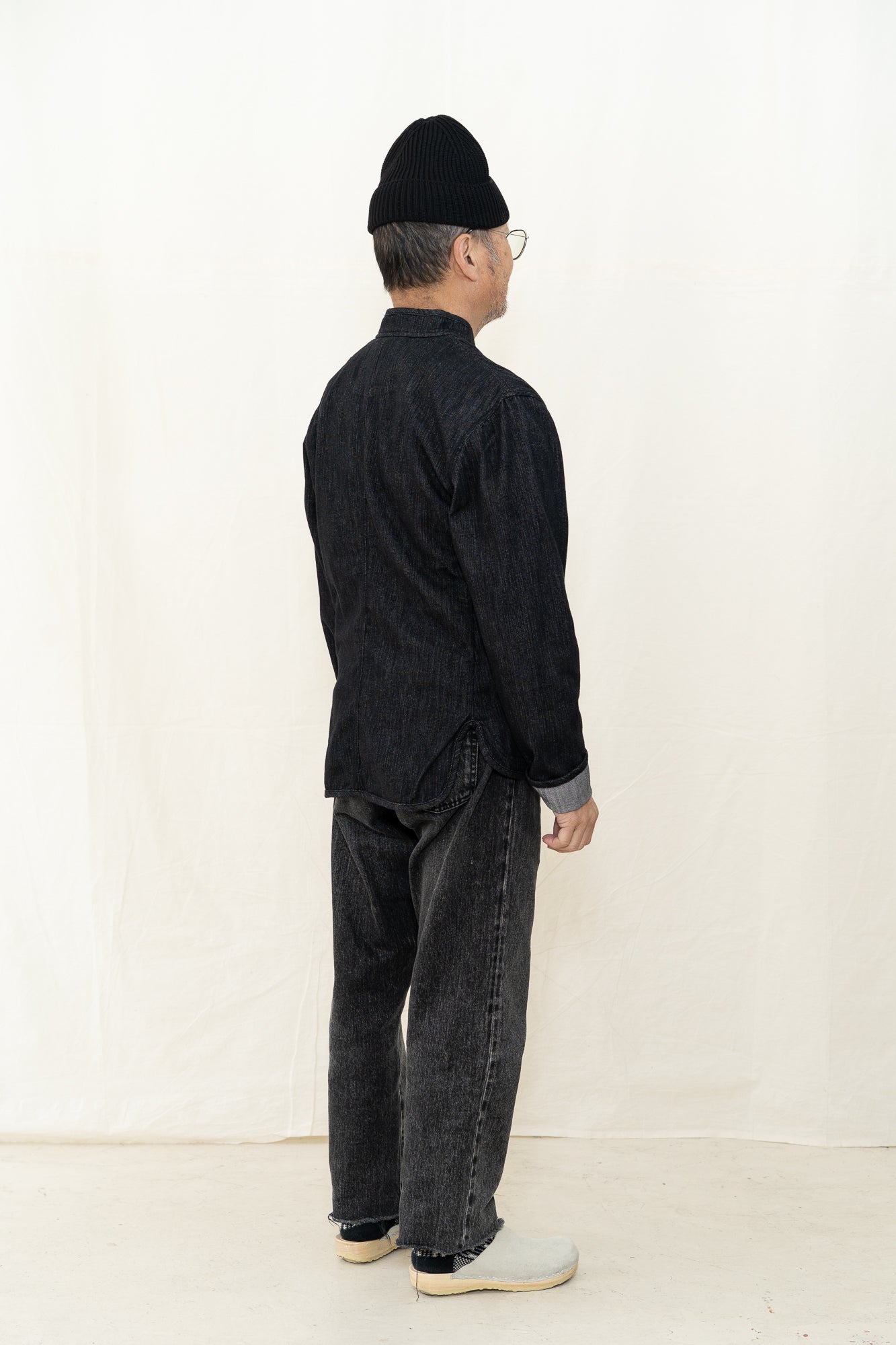 Hansen Erling Work Jacket in Black Slubdenim