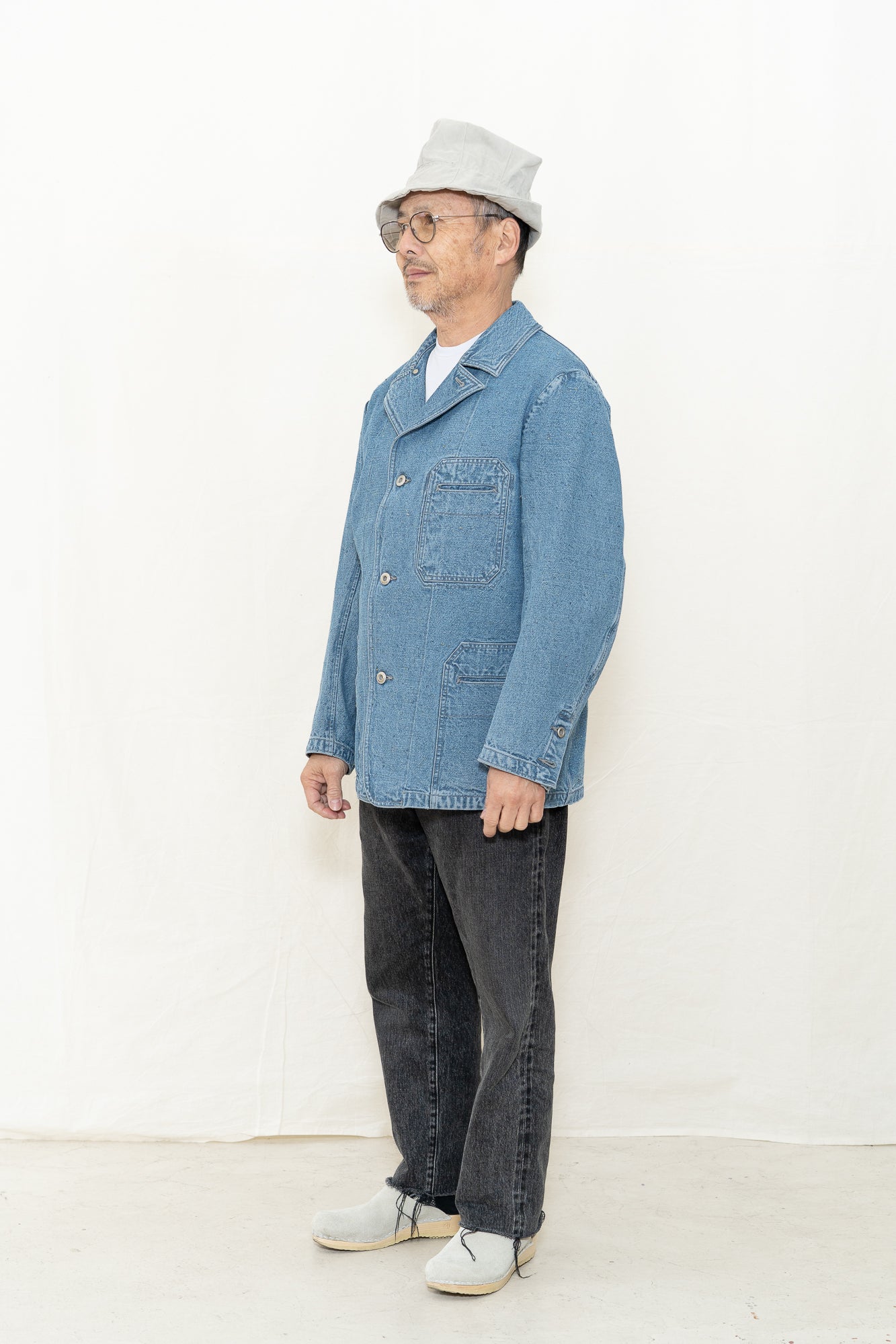 Motiv Mfg Castel Jacket in Donegal Denim