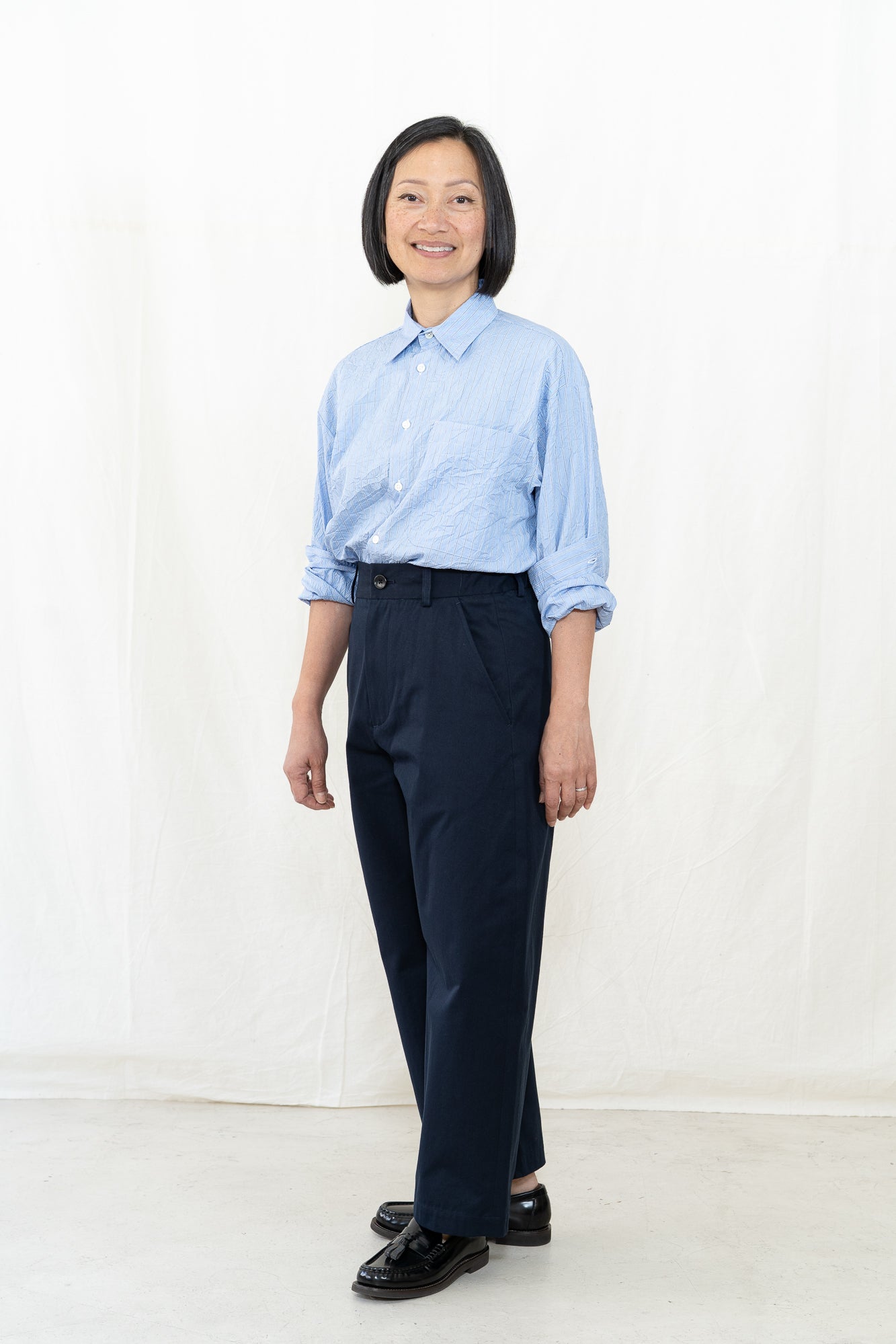 NICHOLSON & NICHOLSON Ecru-Chino Pants