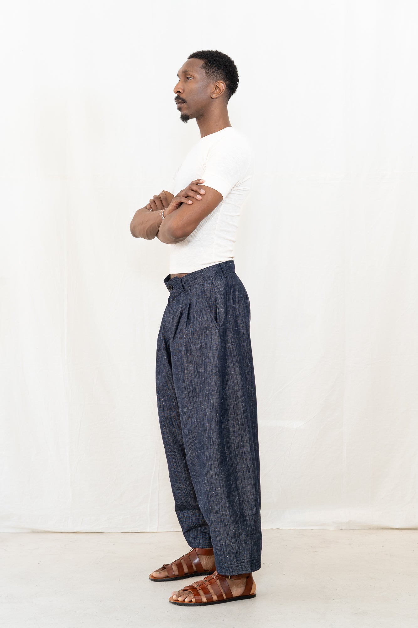 HANSEN Andrew Washed Navy Balloon Trouser
