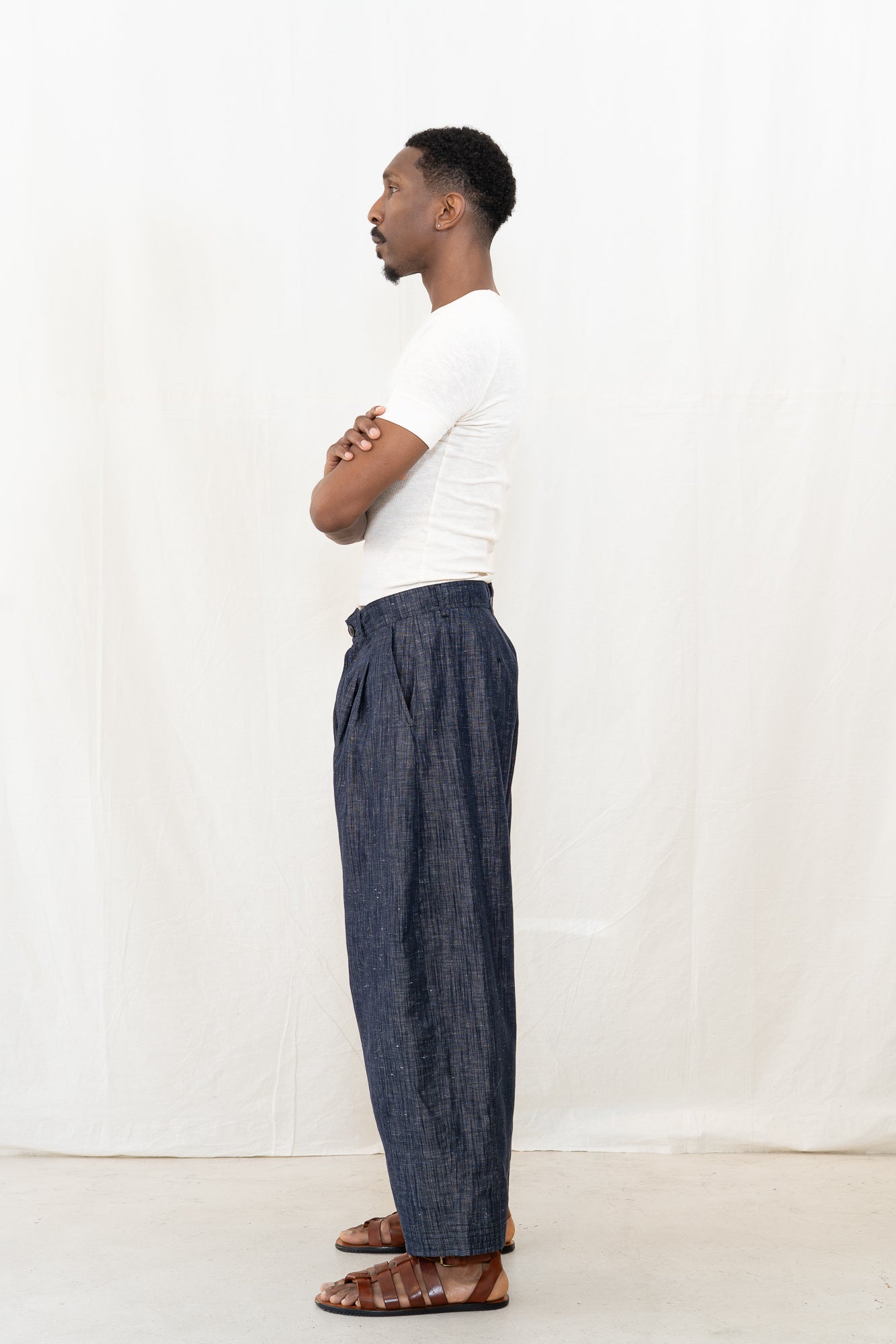 HANSEN Andrew Washed Navy Balloon Trouser