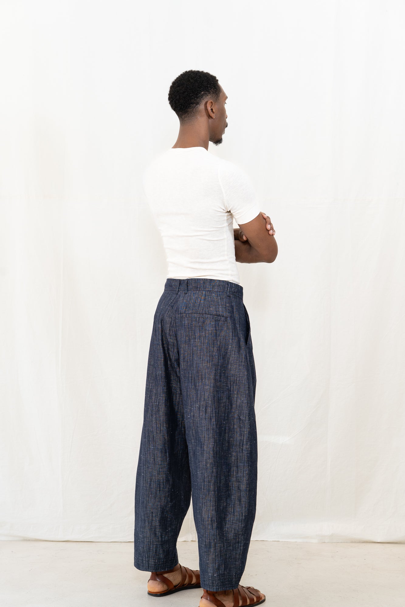 HANSEN Andrew Washed Navy Balloon Trouser