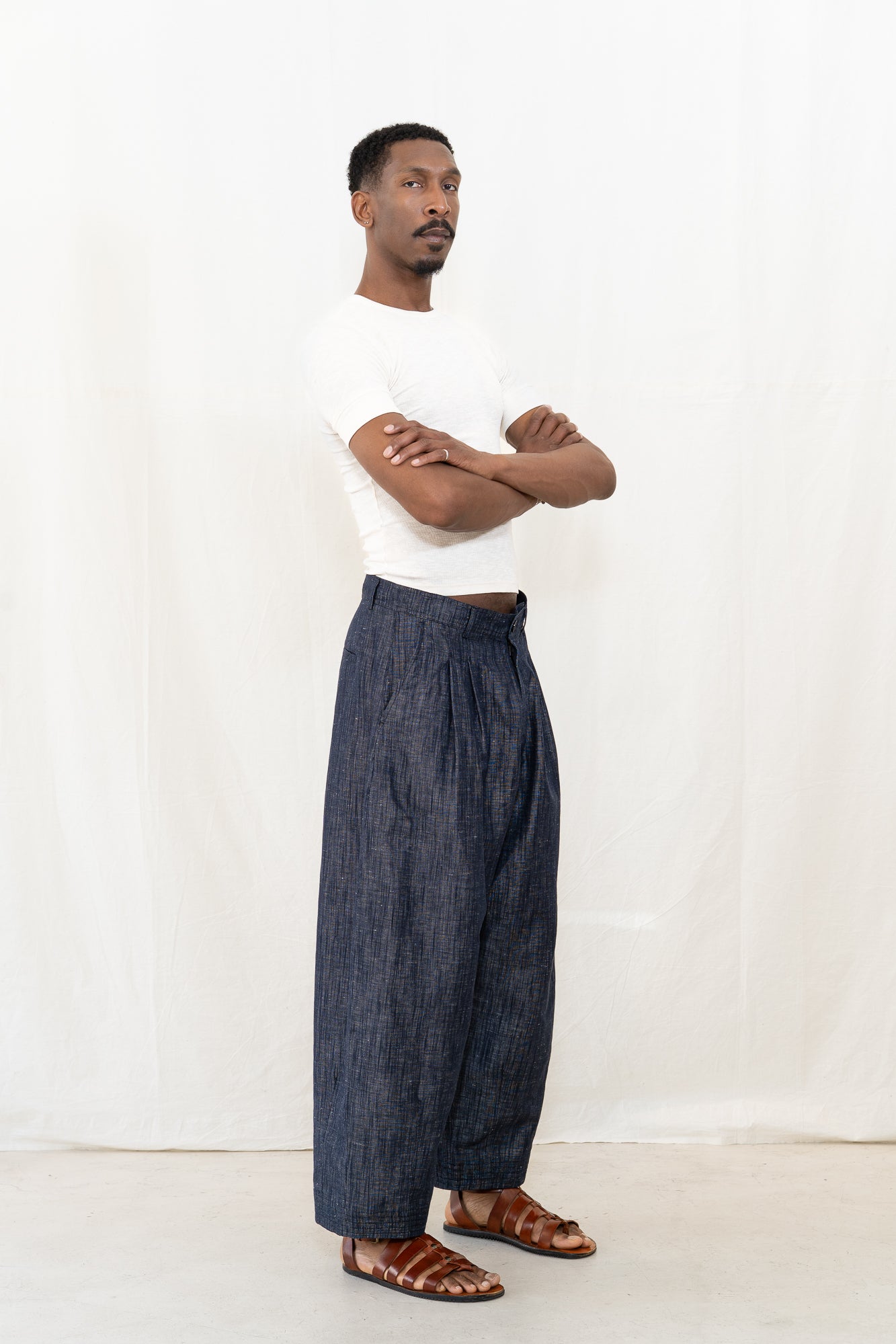 HANSEN Andrew Washed Navy Balloon Trouser