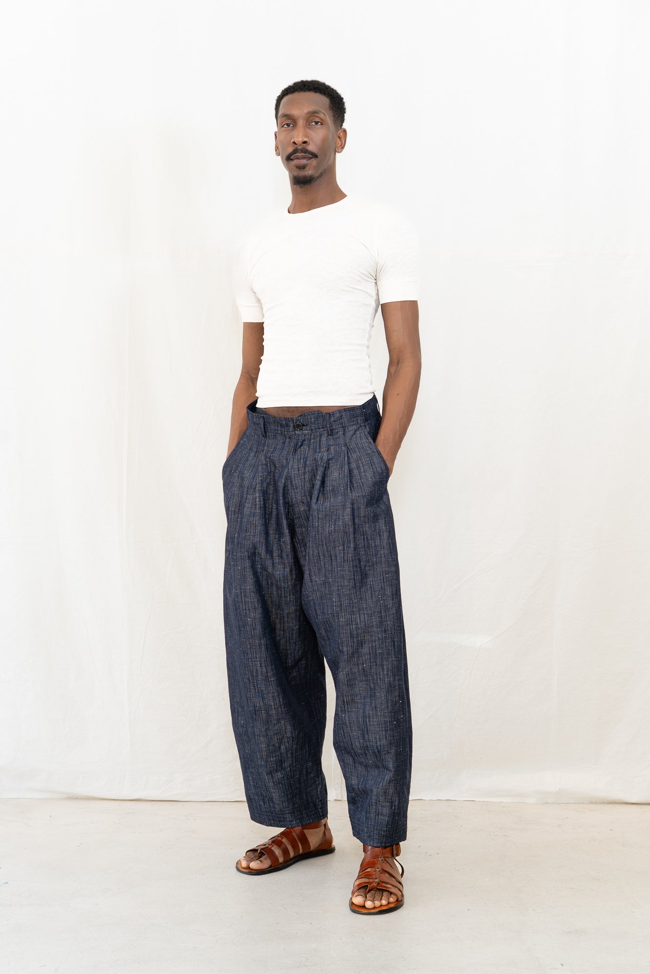 HANSEN Andrew Washed Navy Balloon Trouser