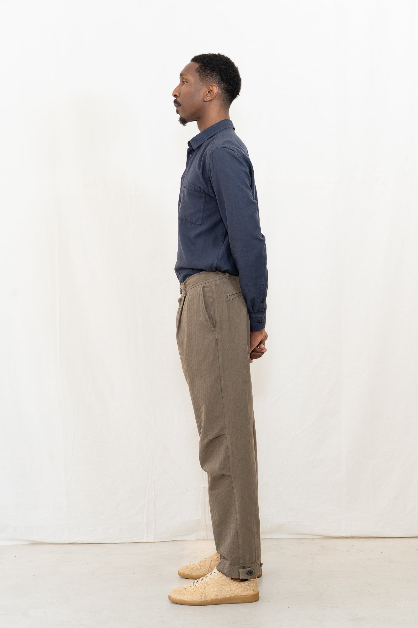 Hansen Karlo Wide Utility Trouser in Sage