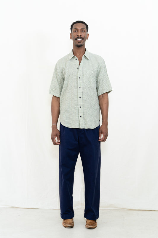 HANSEN Reidar Broken Green Checks Shirt
