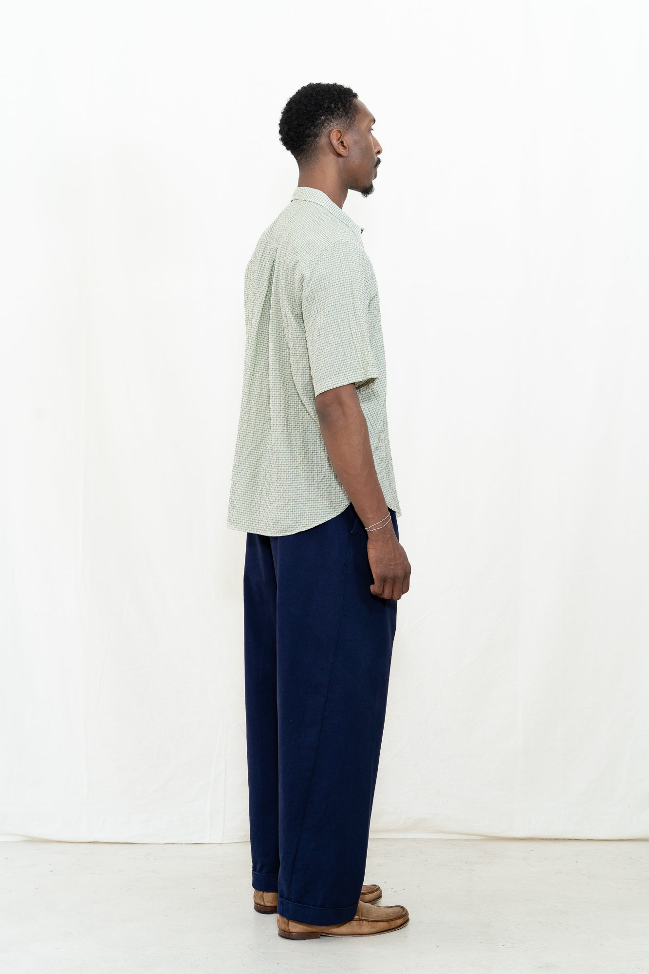HANSEN Reidar Broken Green Checks Shirt