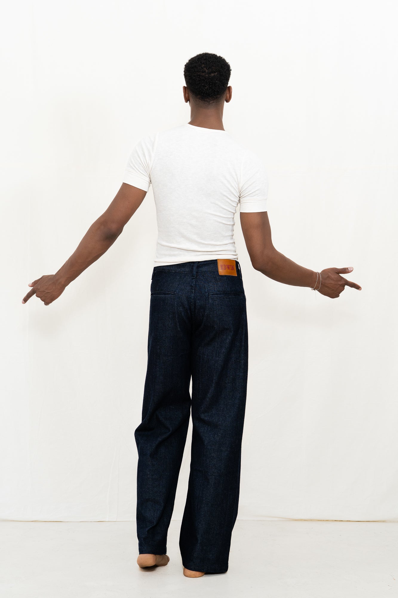 EDWIN 800sx indigo bell-bottom Y2K ロング丈 Ground Y×EDWIN 11oz INDIGO DENIM WIDE-TUCK PANTS WITH TAB DETAIL(S