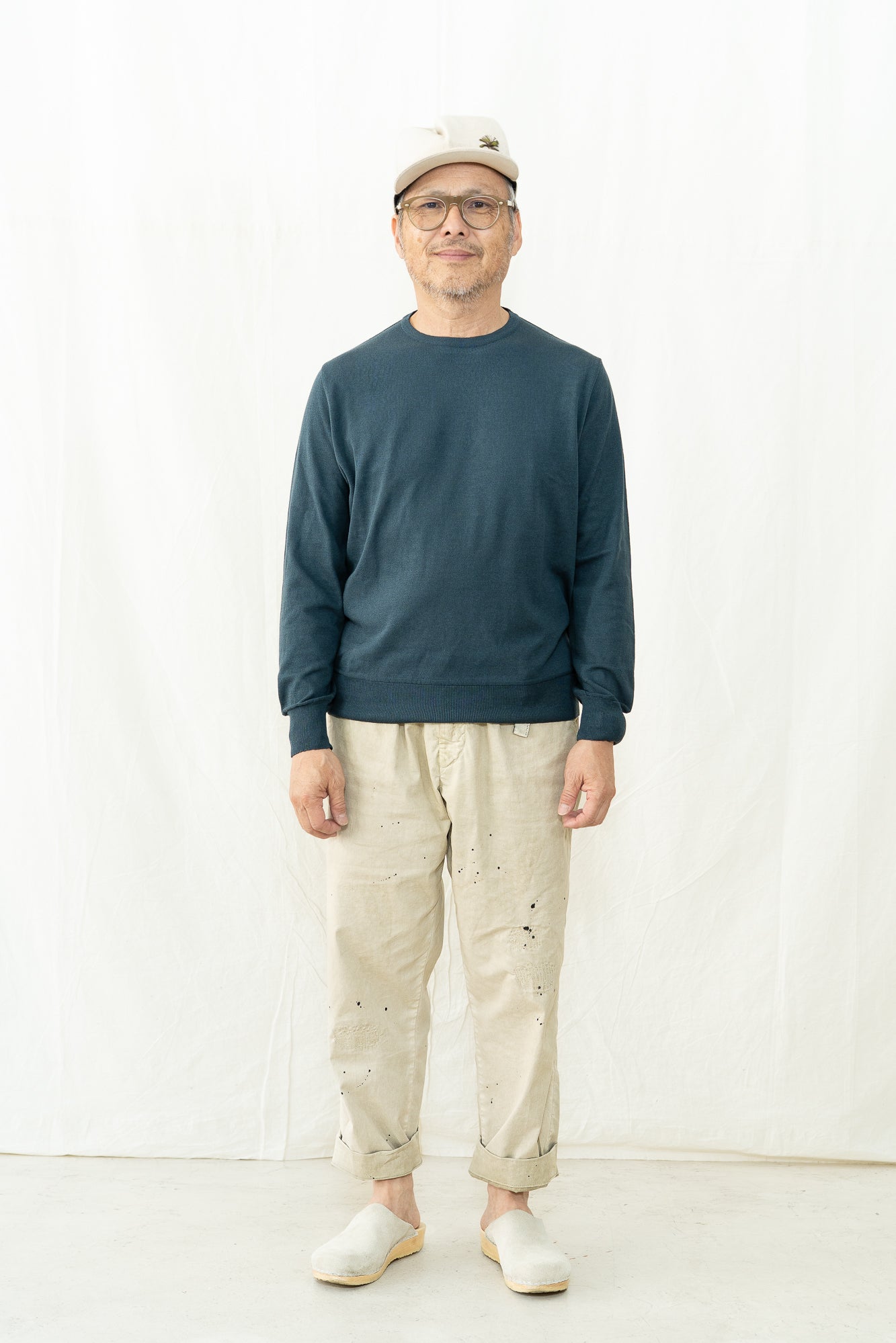 GRP TEC 1/14 Crepe Cotton Crewneck Sweater