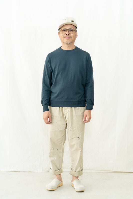 GRP TEC 1/14 Crepe Cotton Crewneck Sweater