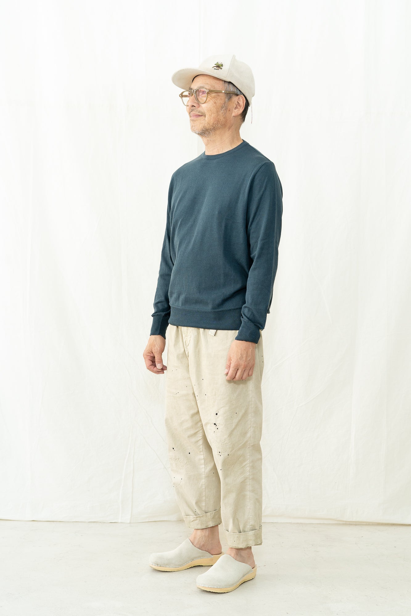 GRP TEC 1/14 Crepe Cotton Crewneck Sweater