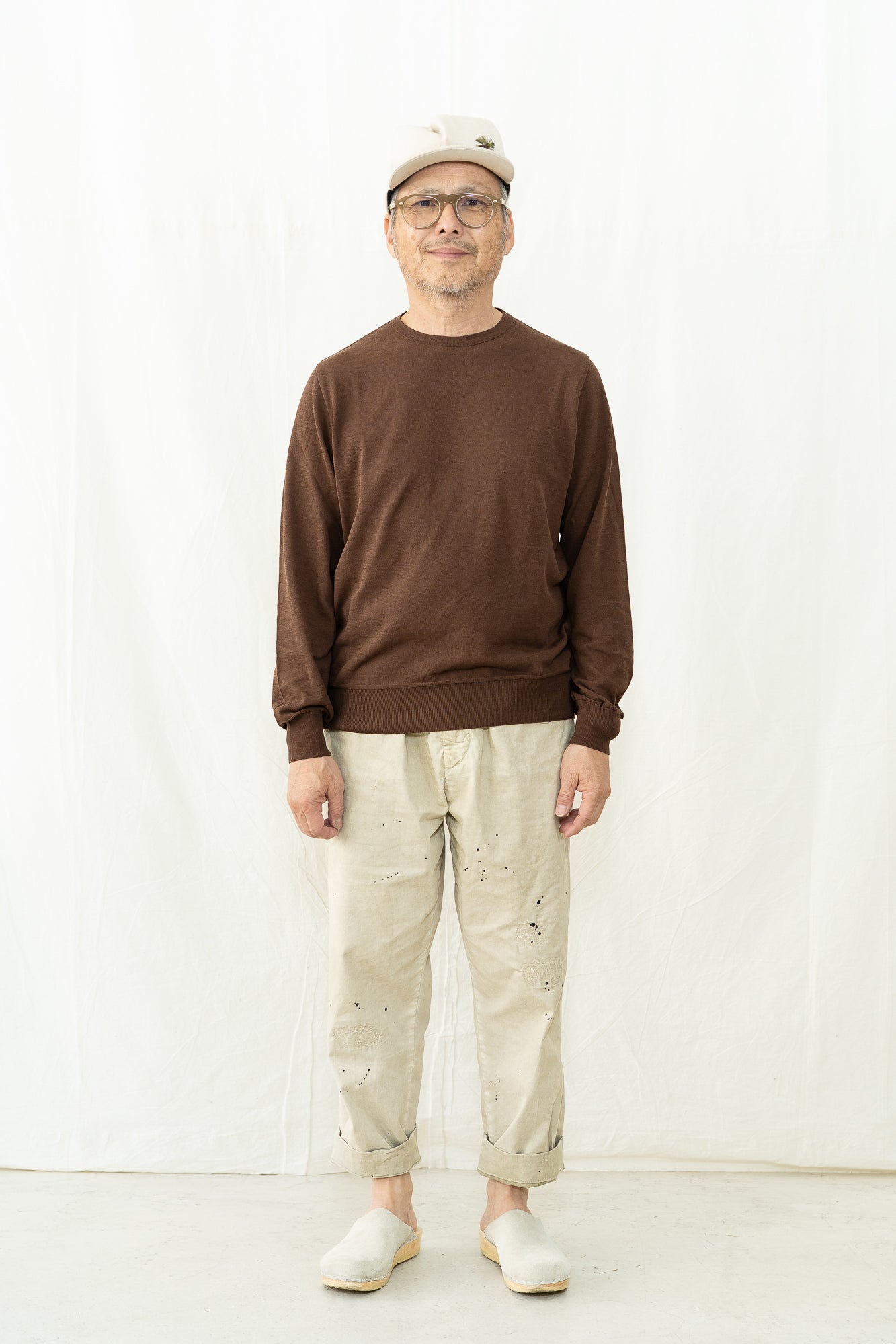 GRP TEC 1/14 Crepe Cotton Crewneck Sweater