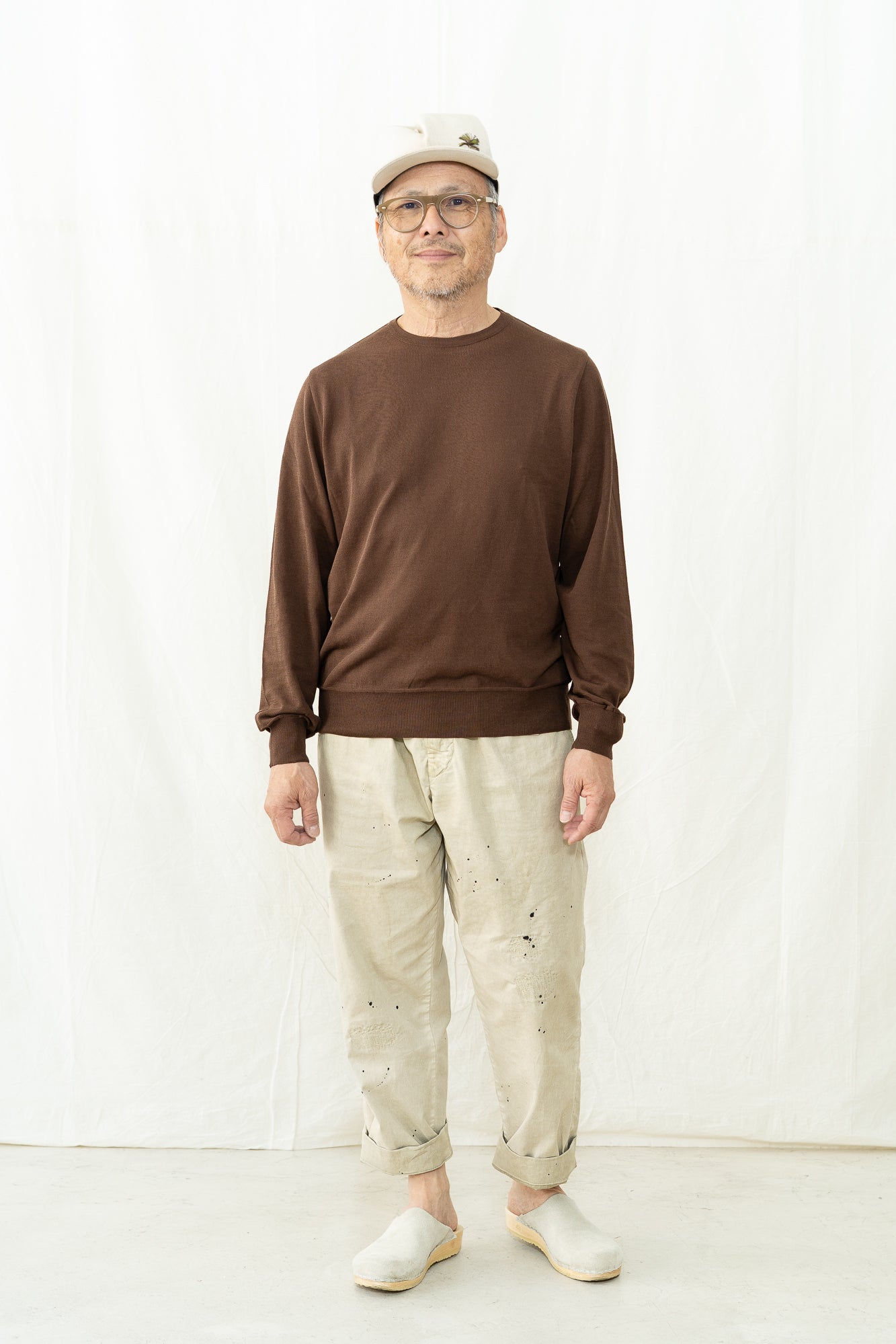 GRP TEC 1/14 Crepe Cotton Crewneck Sweater