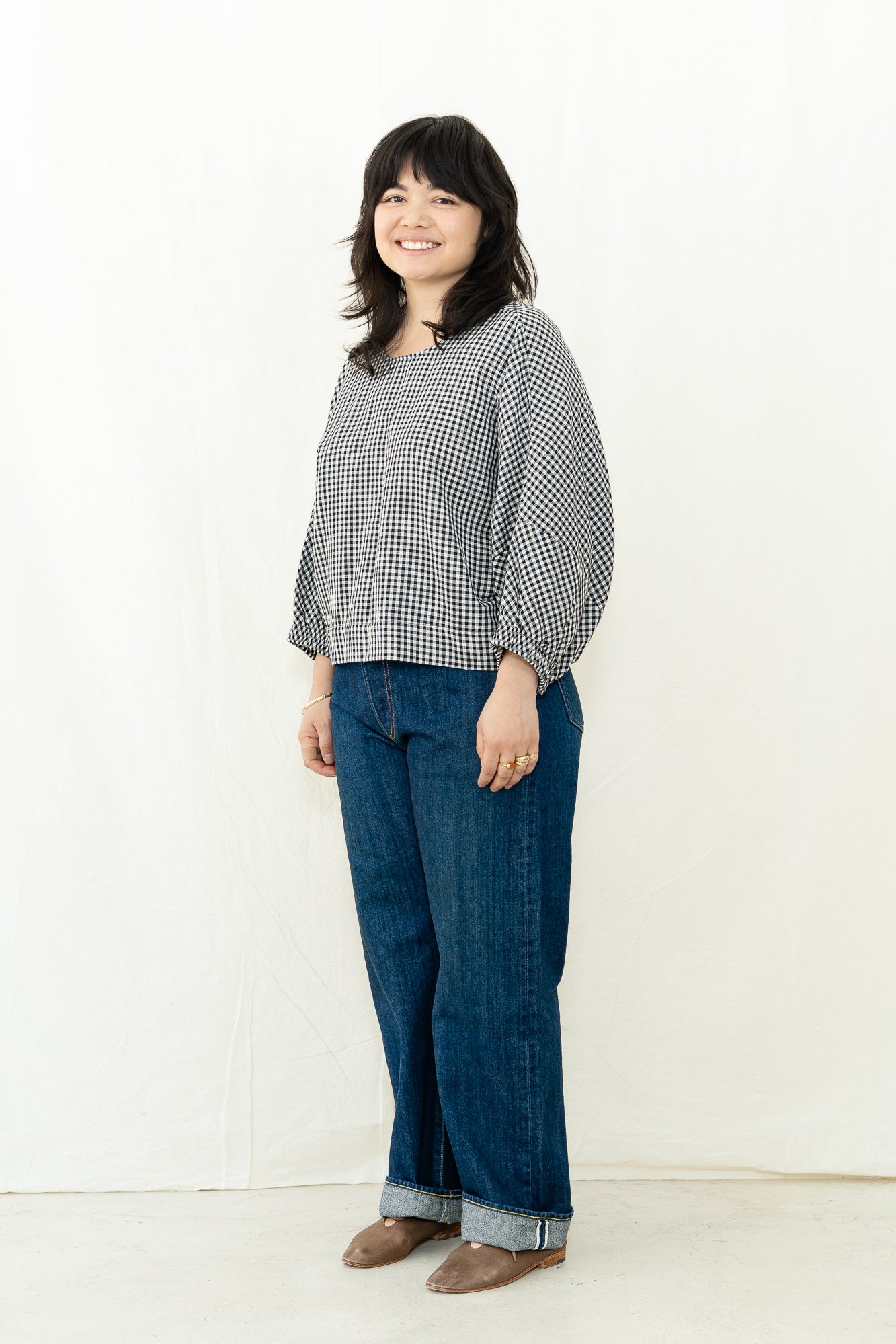 BEAUMONT ORGANIC Ivy-Cay Gingham Top