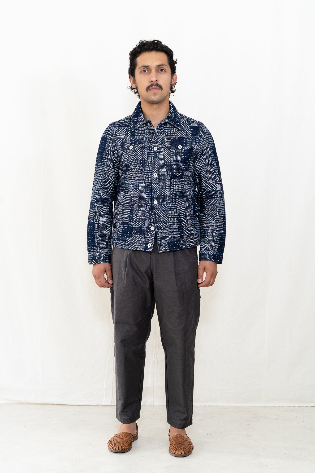HANSEN Gene Jacket in Sashiko Indigo