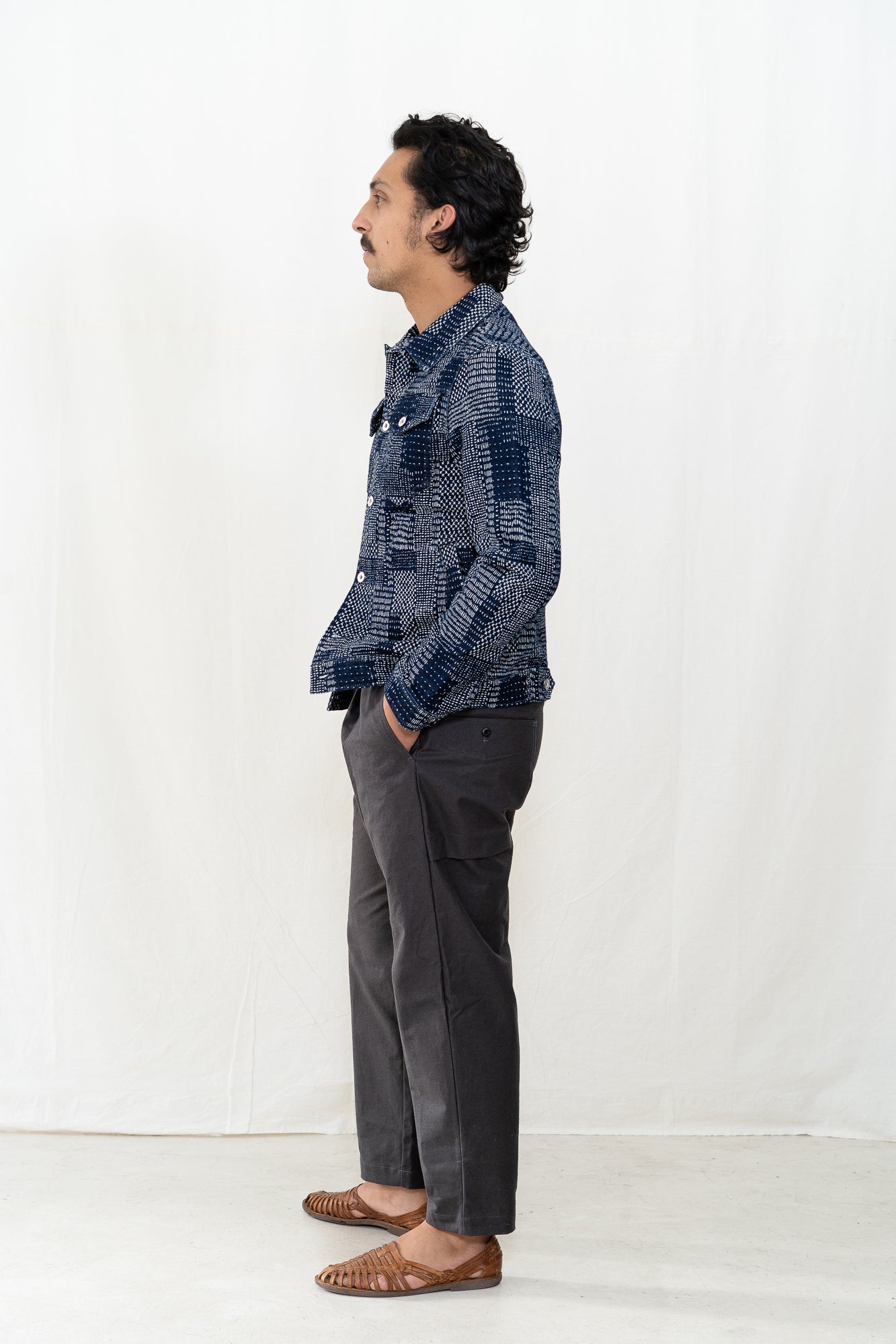 HANSEN Gene Jacket in Sashiko Indigo
