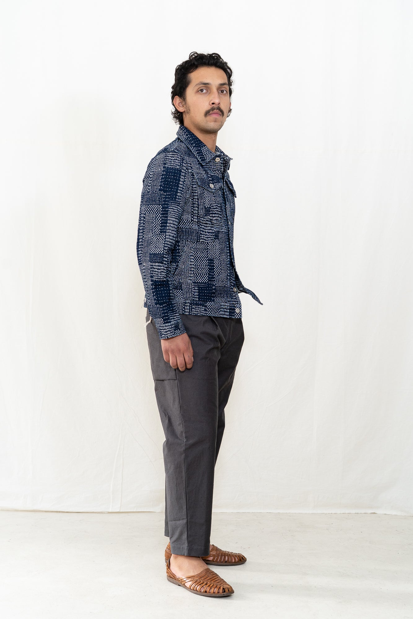 HANSEN Gene Jacket in Sashiko Indigo