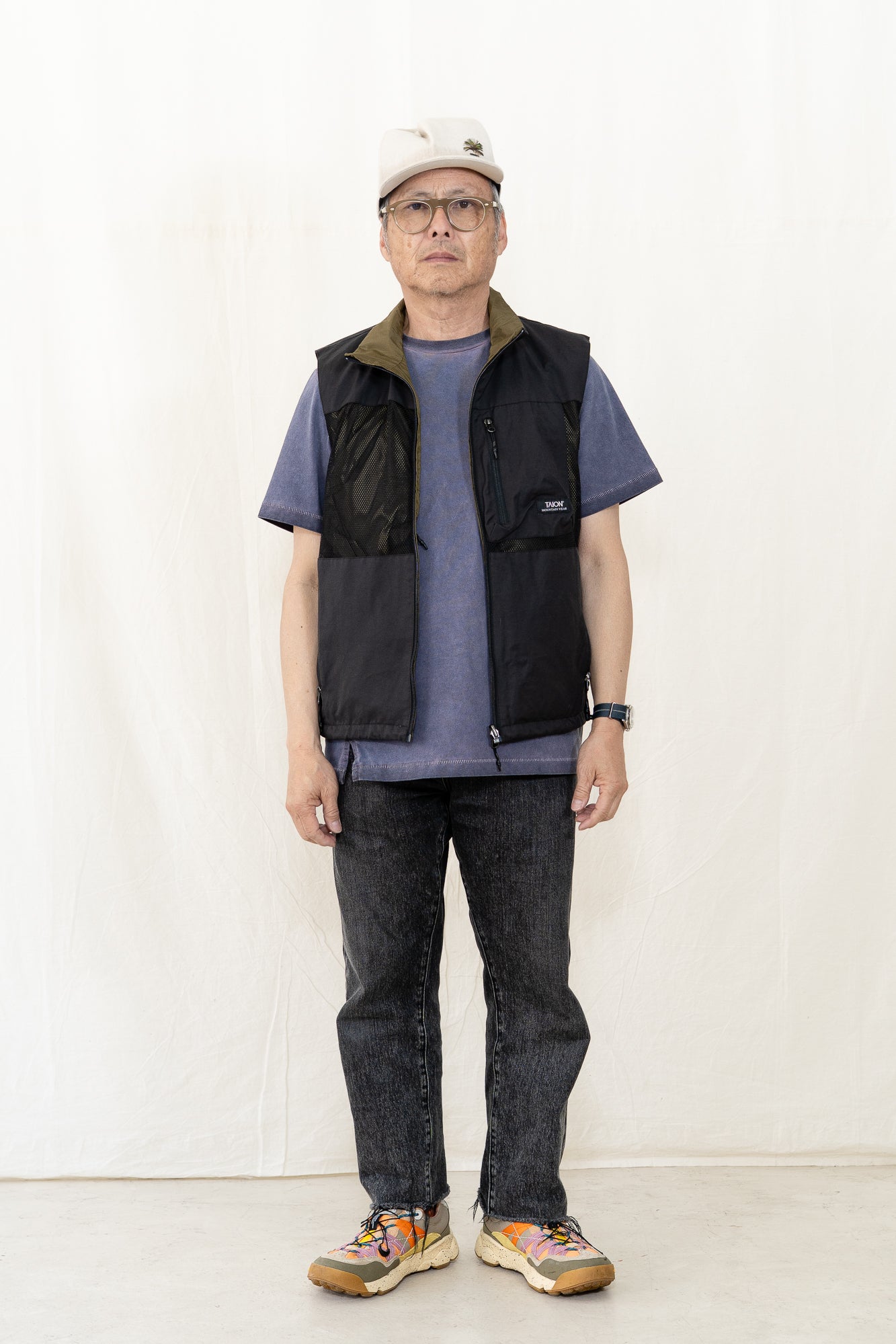 TAION Non Down Mountain Reversible Mesh Vest