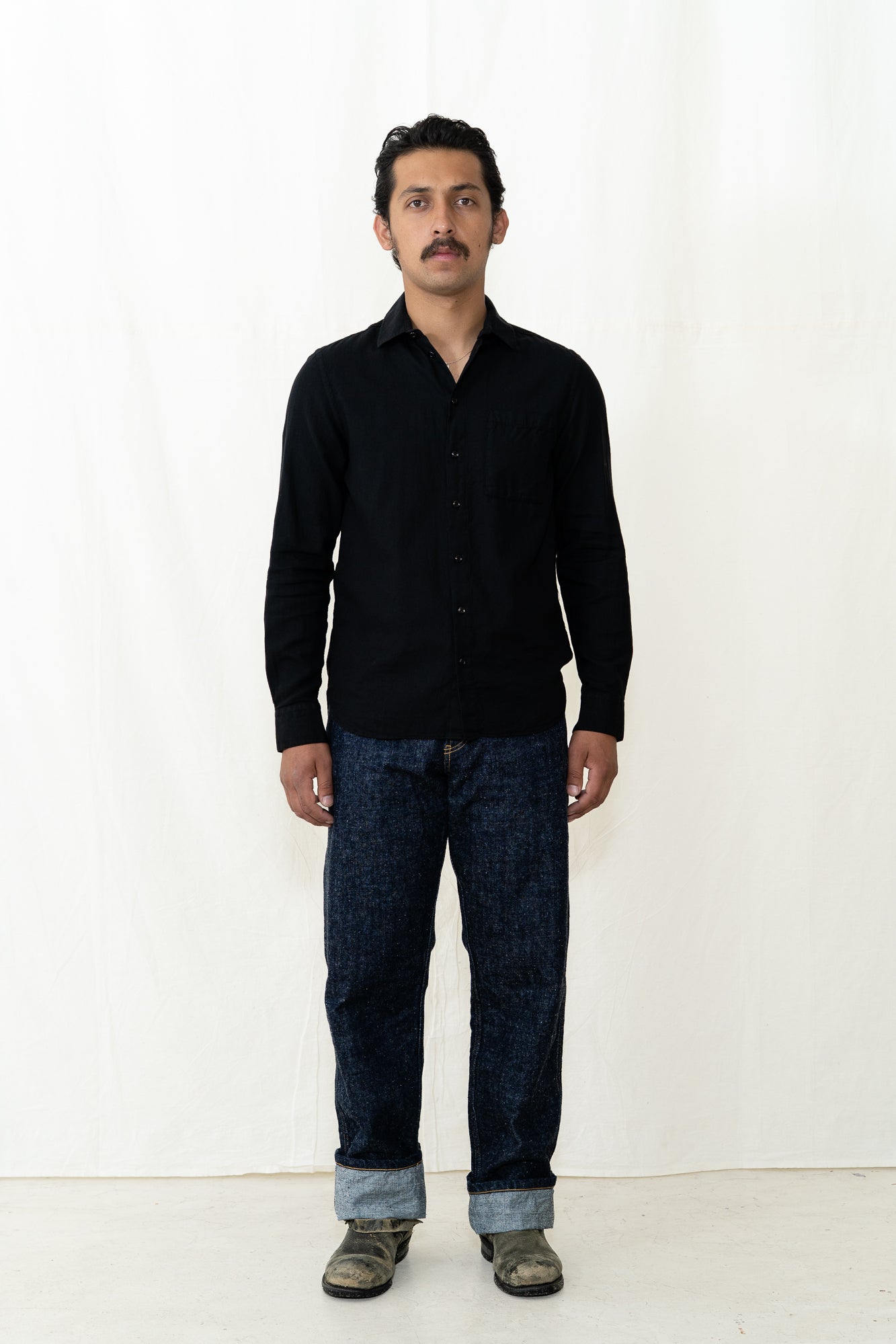 HANSEN Henning Shirt in Black / White
