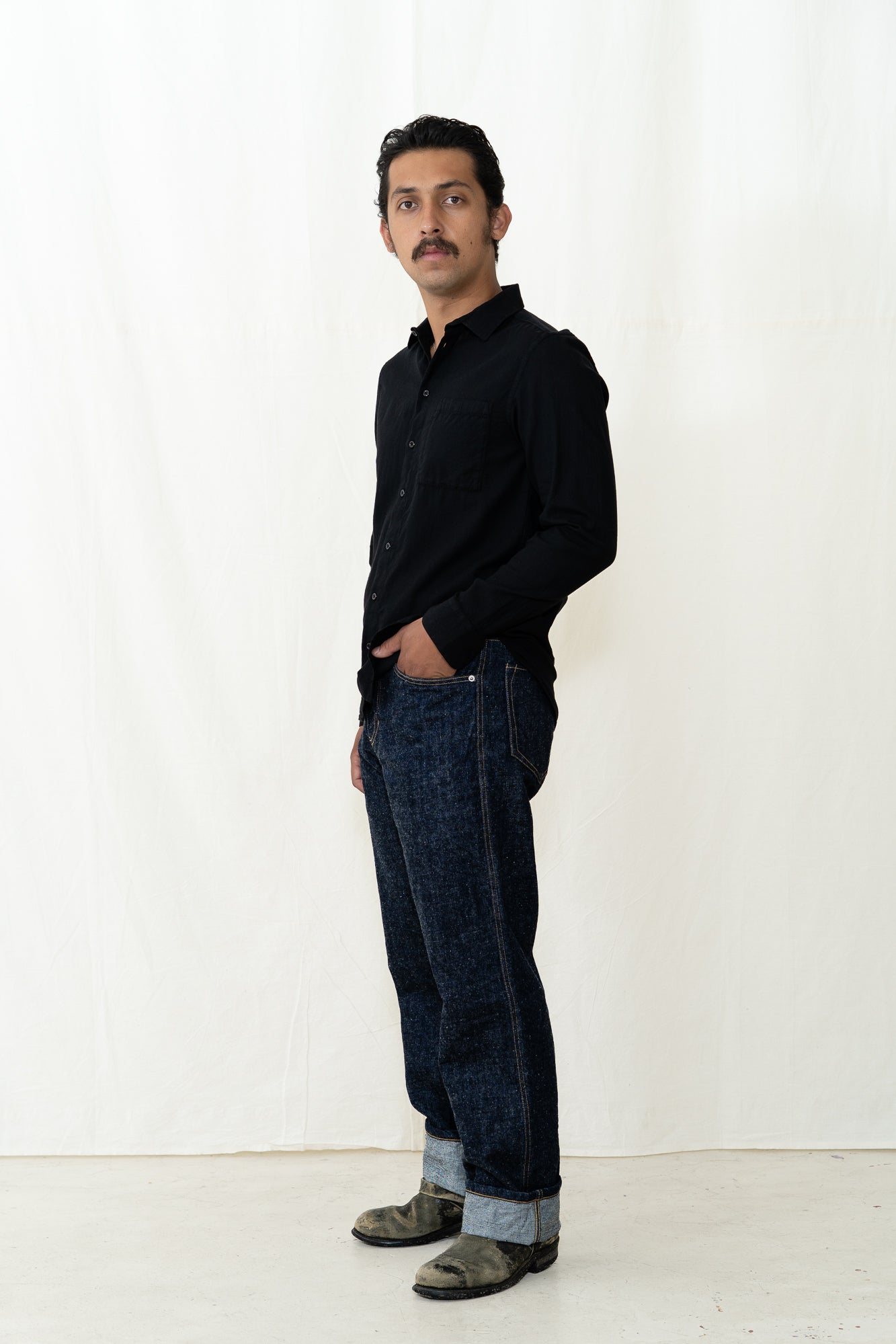 HANSEN Henning Shirt in Black / White