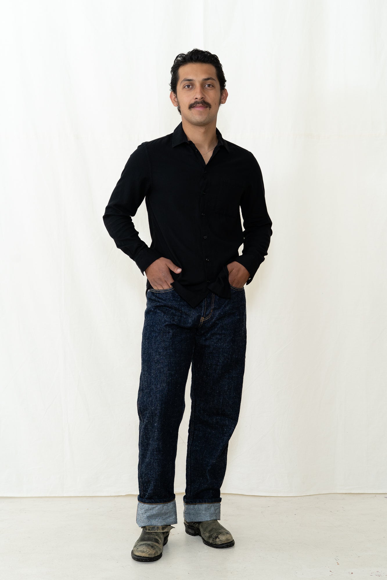 HANSEN Henning Shirt in Black / White