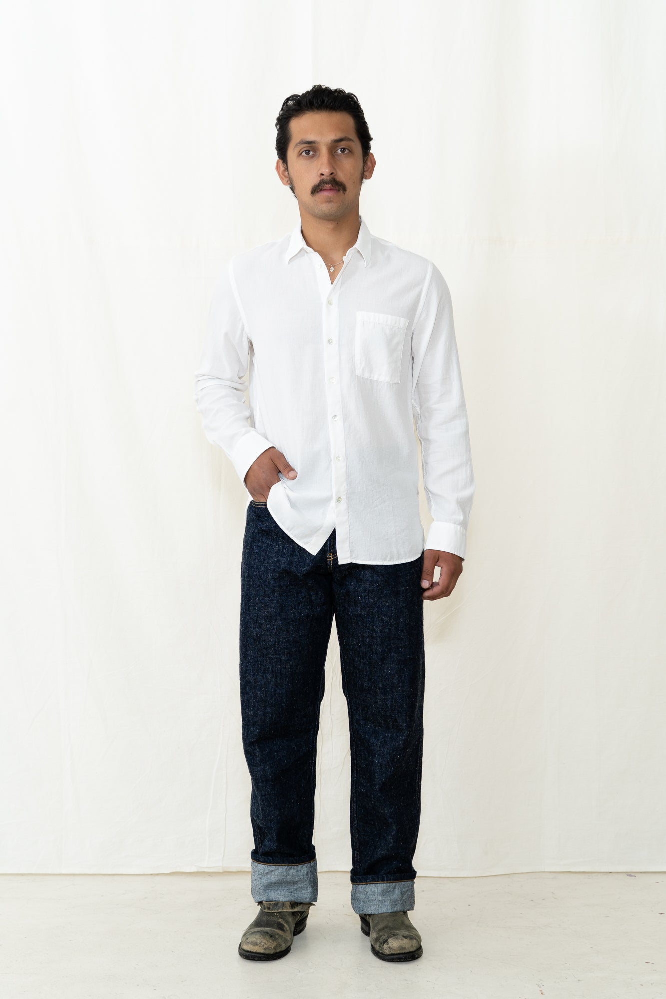HANSEN Henning Shirt in Black / White