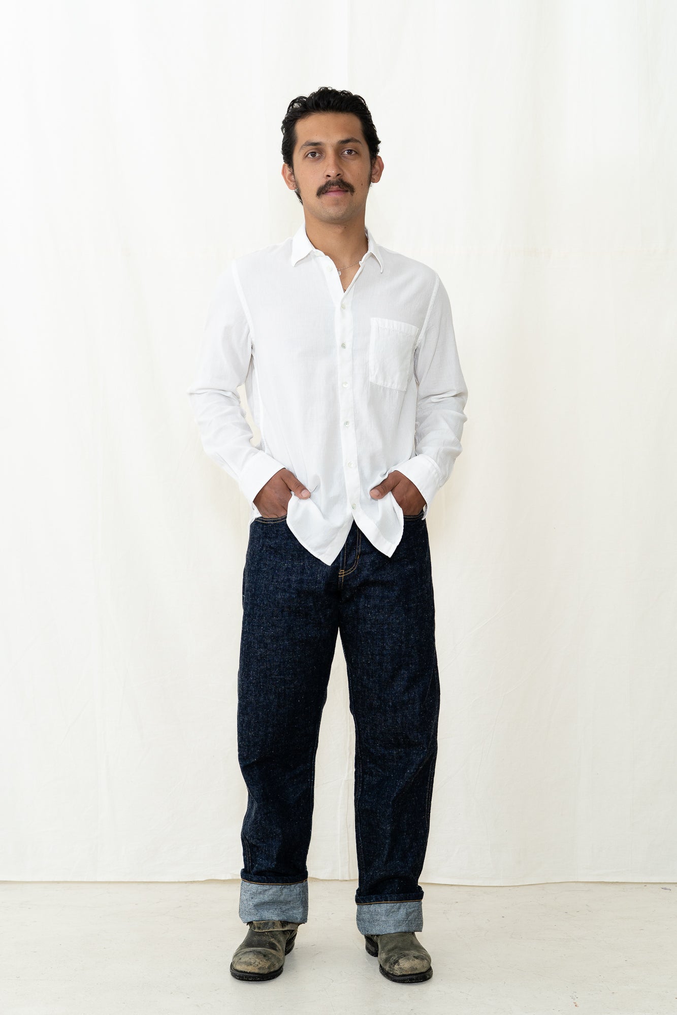 HANSEN Henning Shirt in Black / White