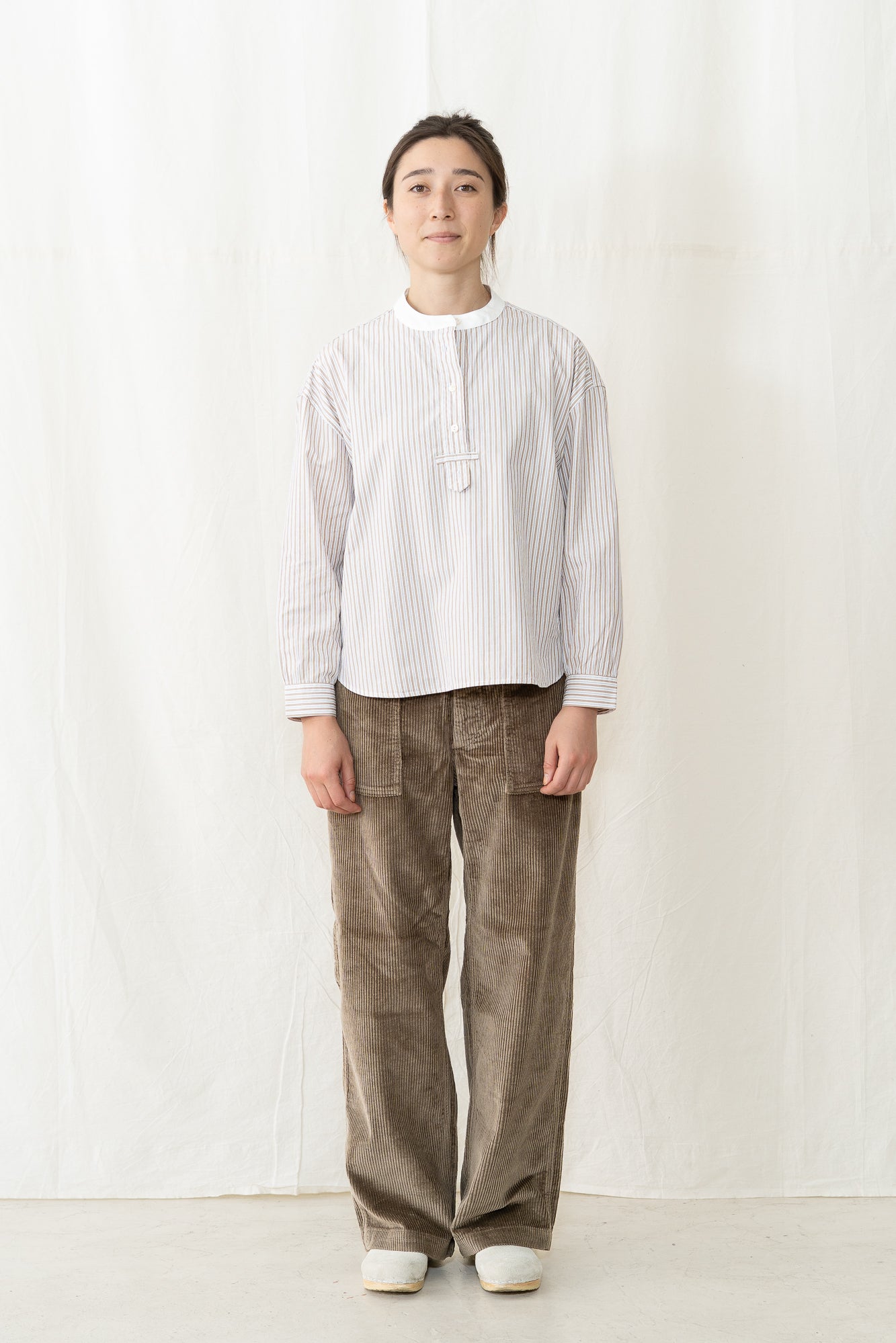 Peppino Peppino Type 185 Native Shirt in Brown Stripe