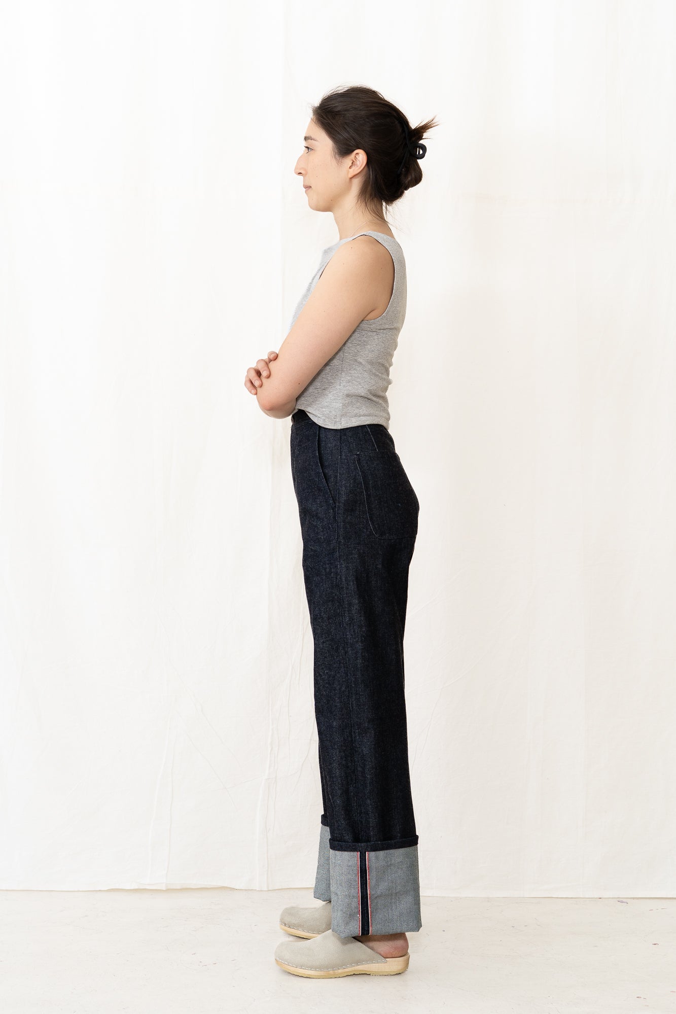 UQNATU Long Indigo Selvage Sailor Pant