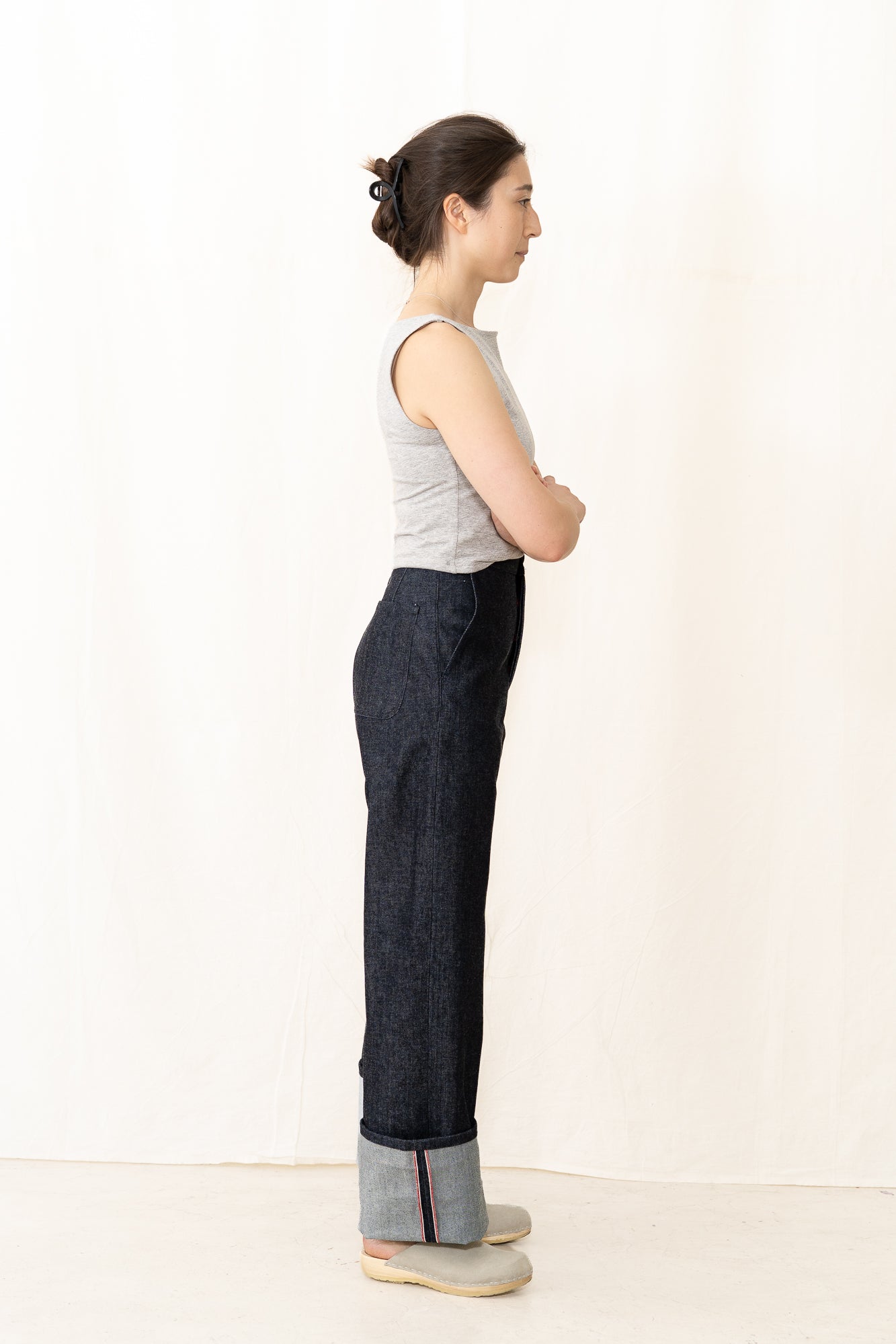 UQNATU Long Indigo Selvage Sailor Pant