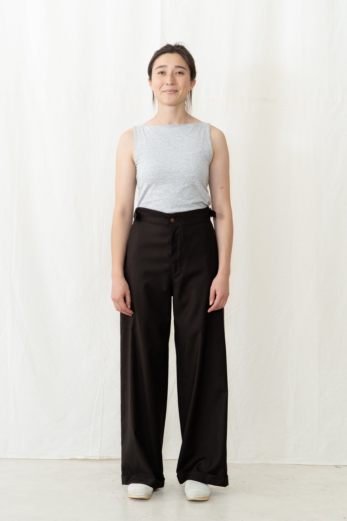 HYE SUN MUN Atelier Wide Pants in Brown