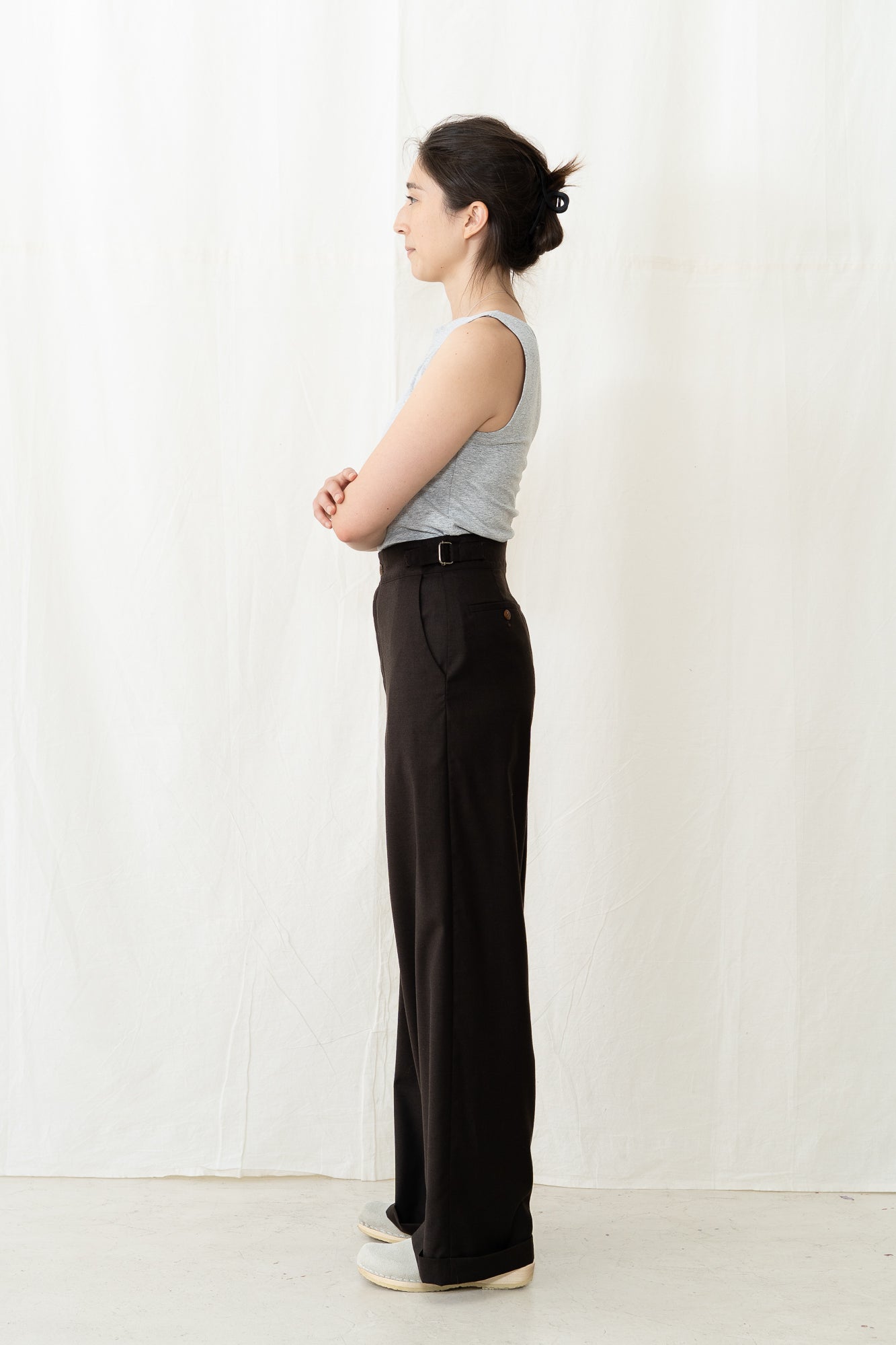 HYE SUN MUN Atelier Wide Pants in Brown