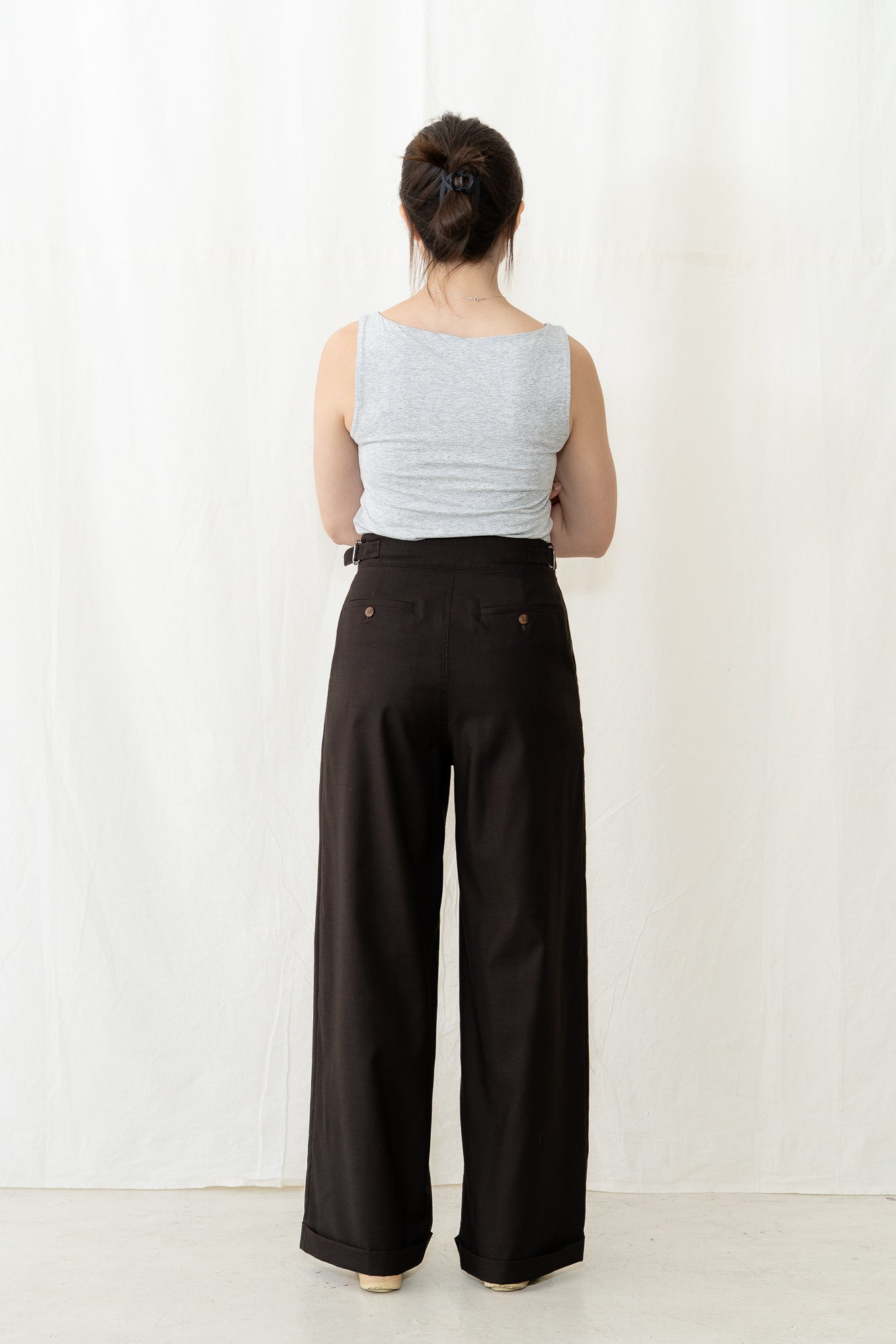 HYE SUN MUN Atelier Wide Pants in Brown