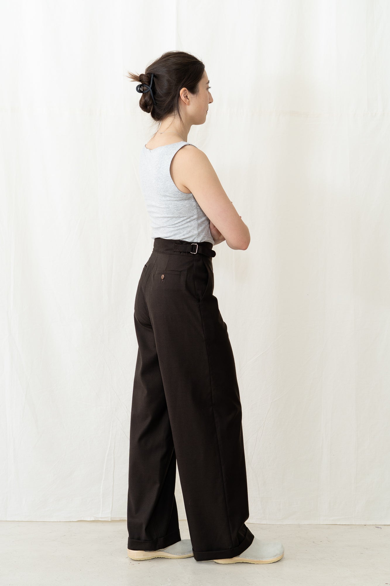 HYE SUN MUN Atelier Wide Pants in Brown