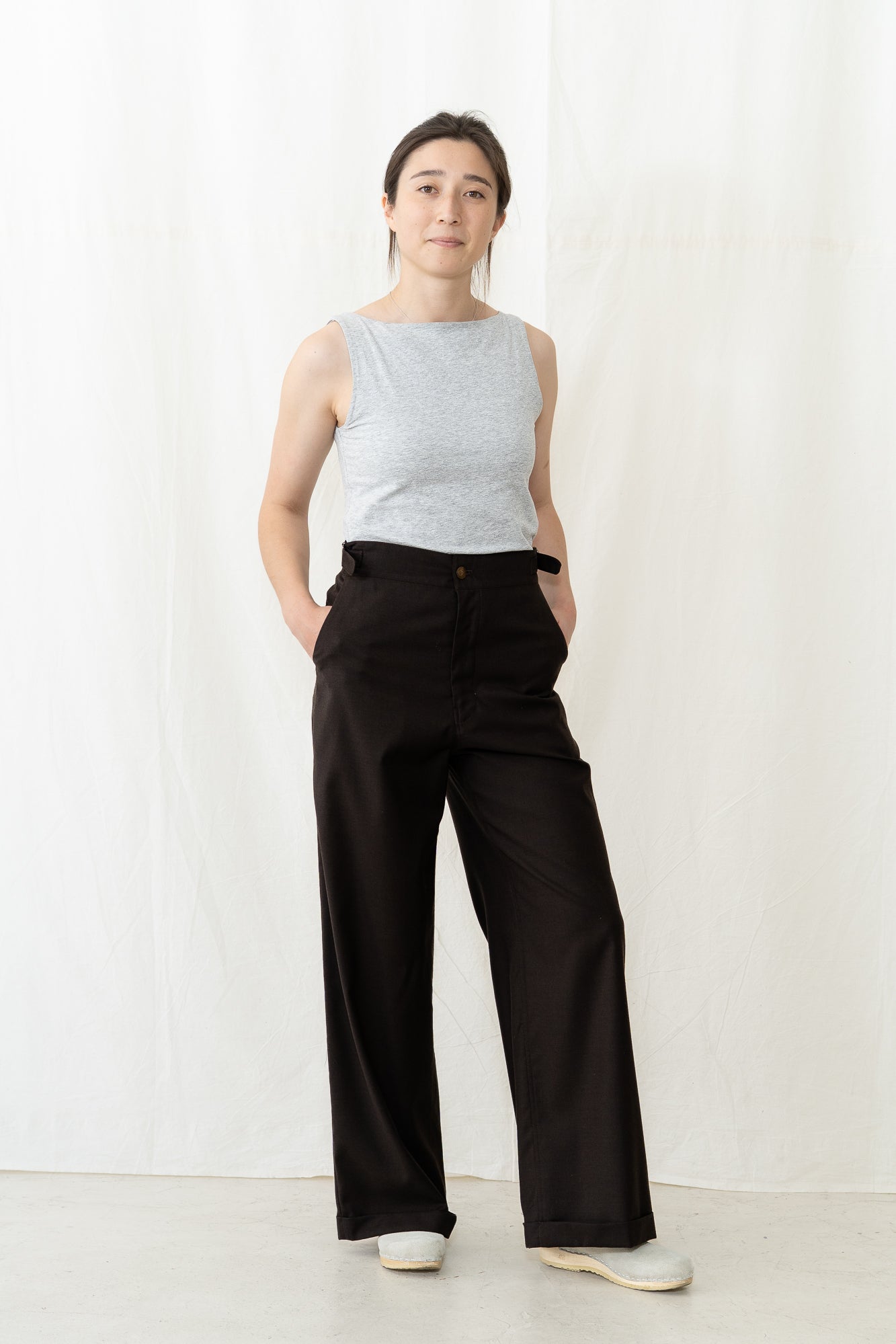 HYE SUN MUN Atelier Wide Pants in Brown