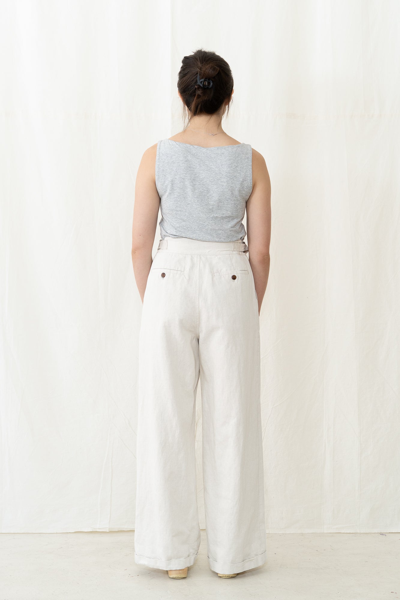 HYE SUN MUN Atelier Wide Pants in Off White