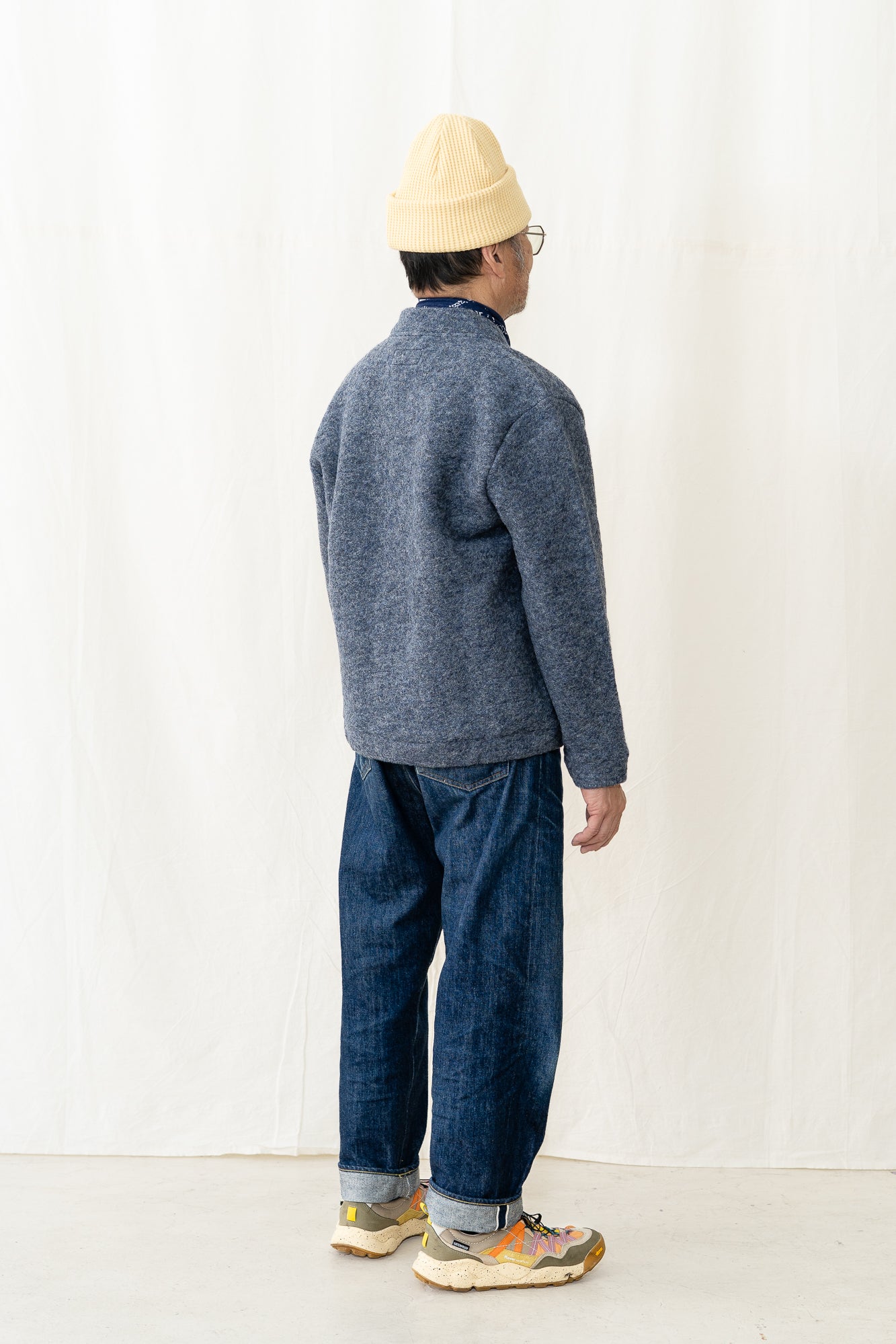 Universal Works Advance Cardigan in Slate Blue