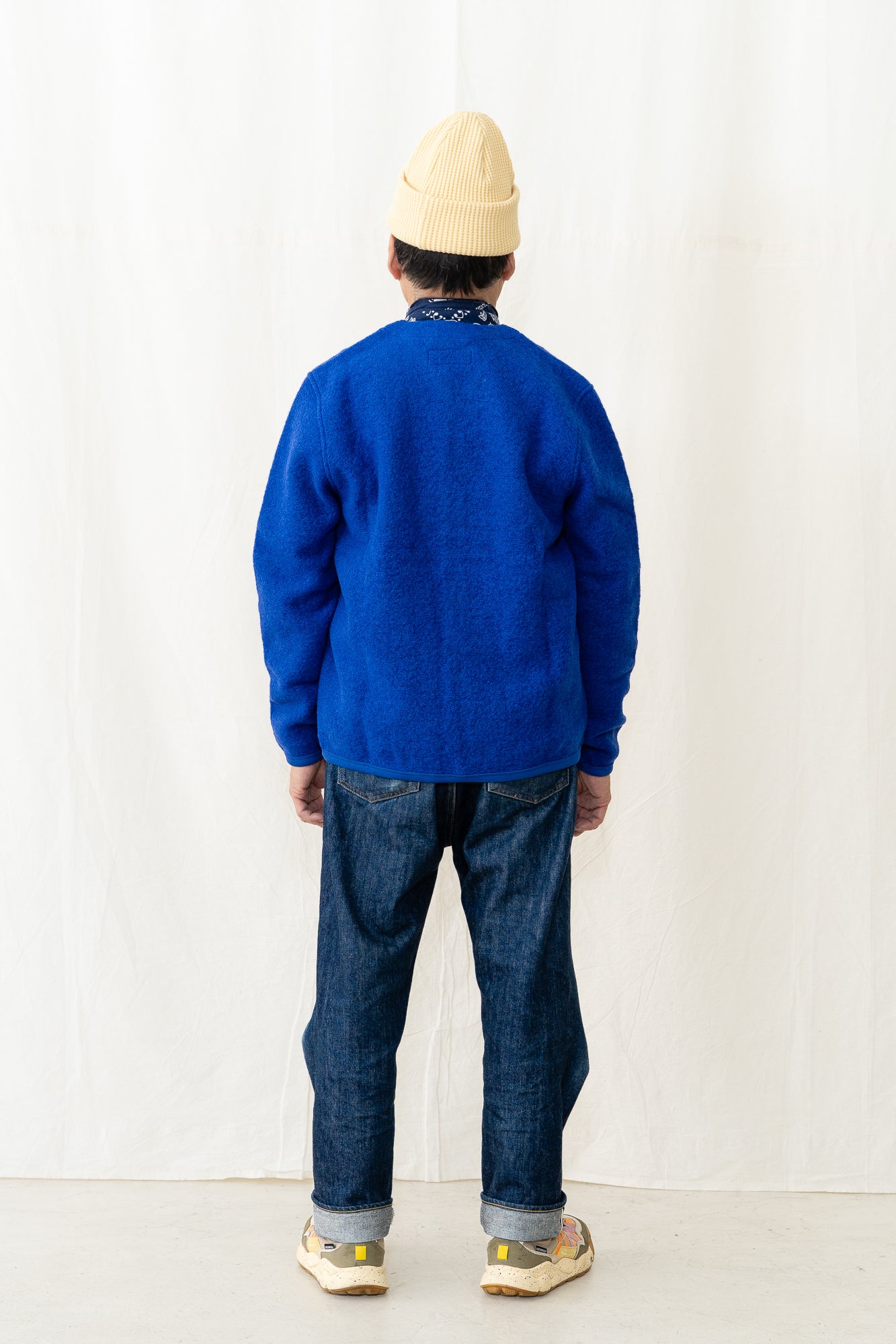Universal Works Fleece Cardigan in Blue