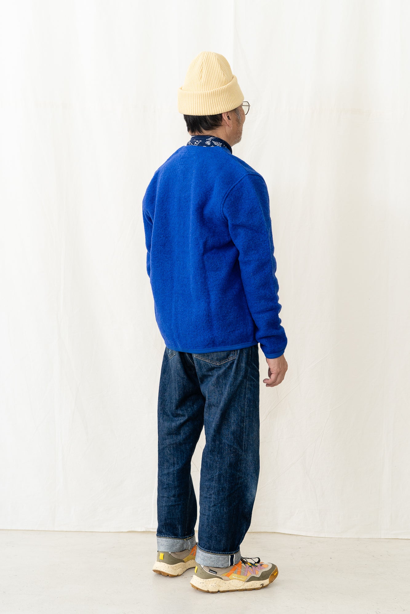Universal Works Fleece Cardigan in Blue