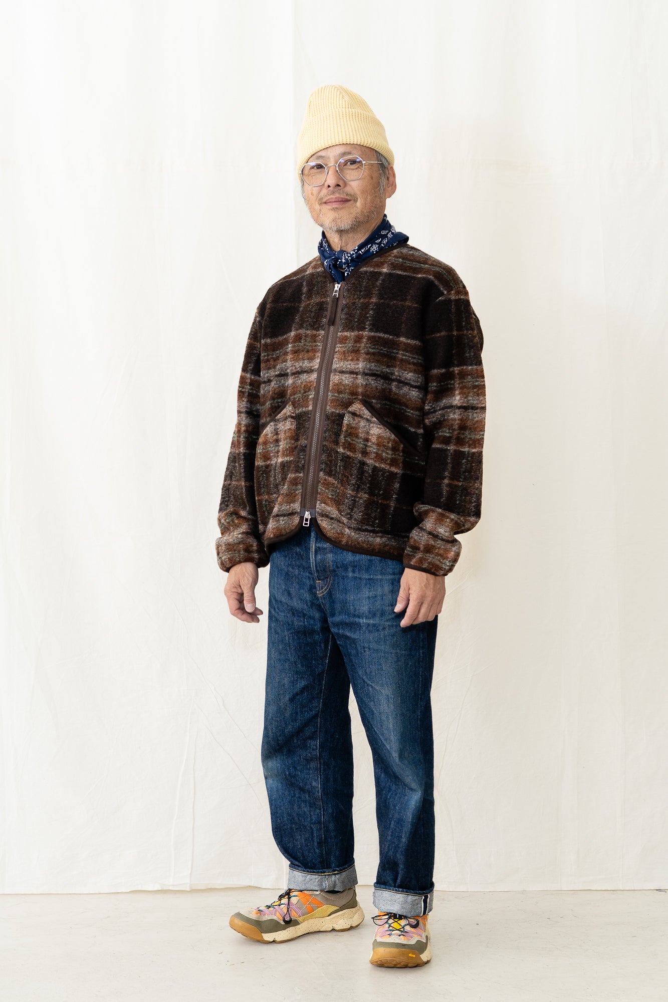 Universal Works Military Liner in Brown Fleece