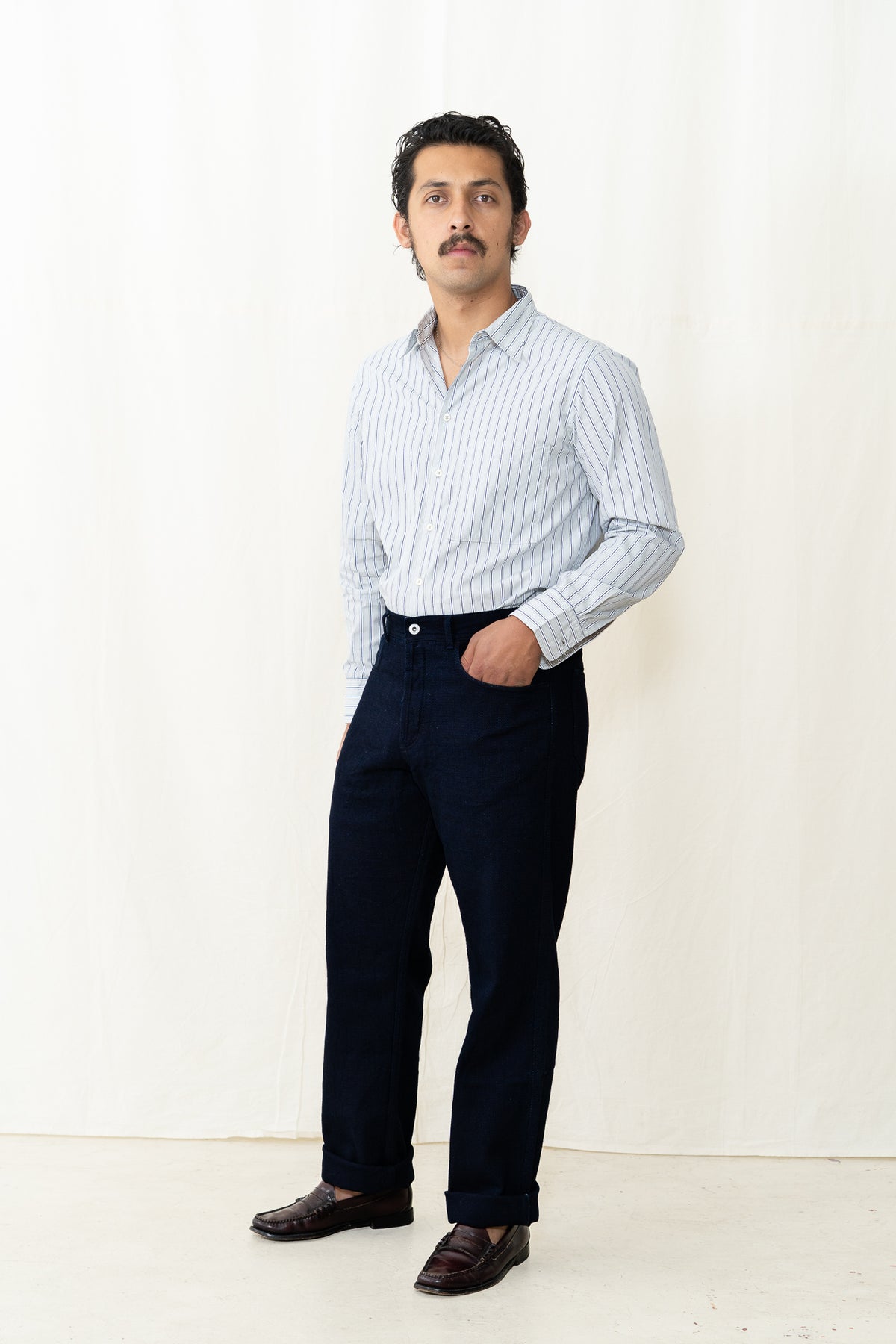 HANSEN Dean in Indigo Dobby