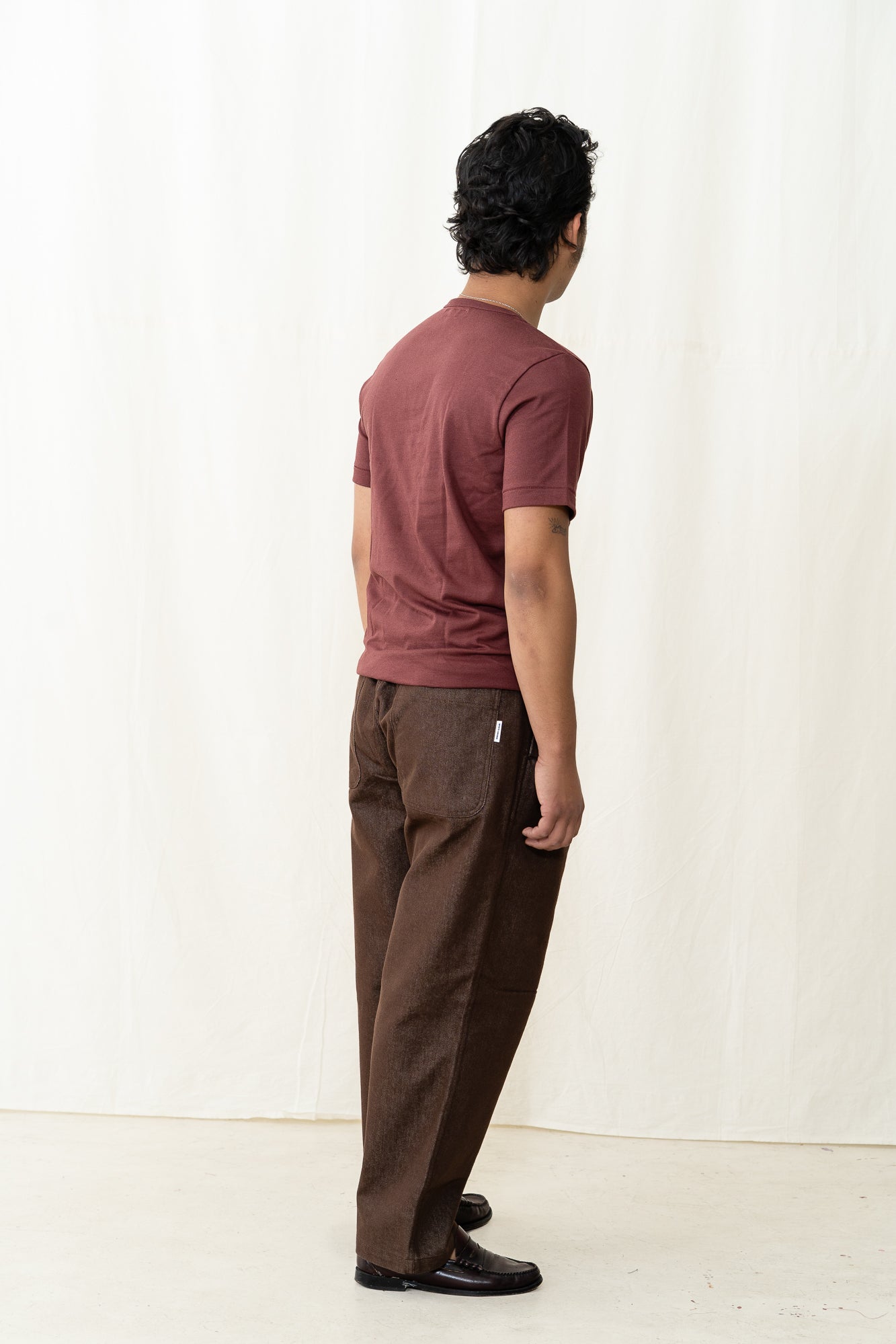 Merz b. Schwanen 2M15 T-Shirt in Burgundy