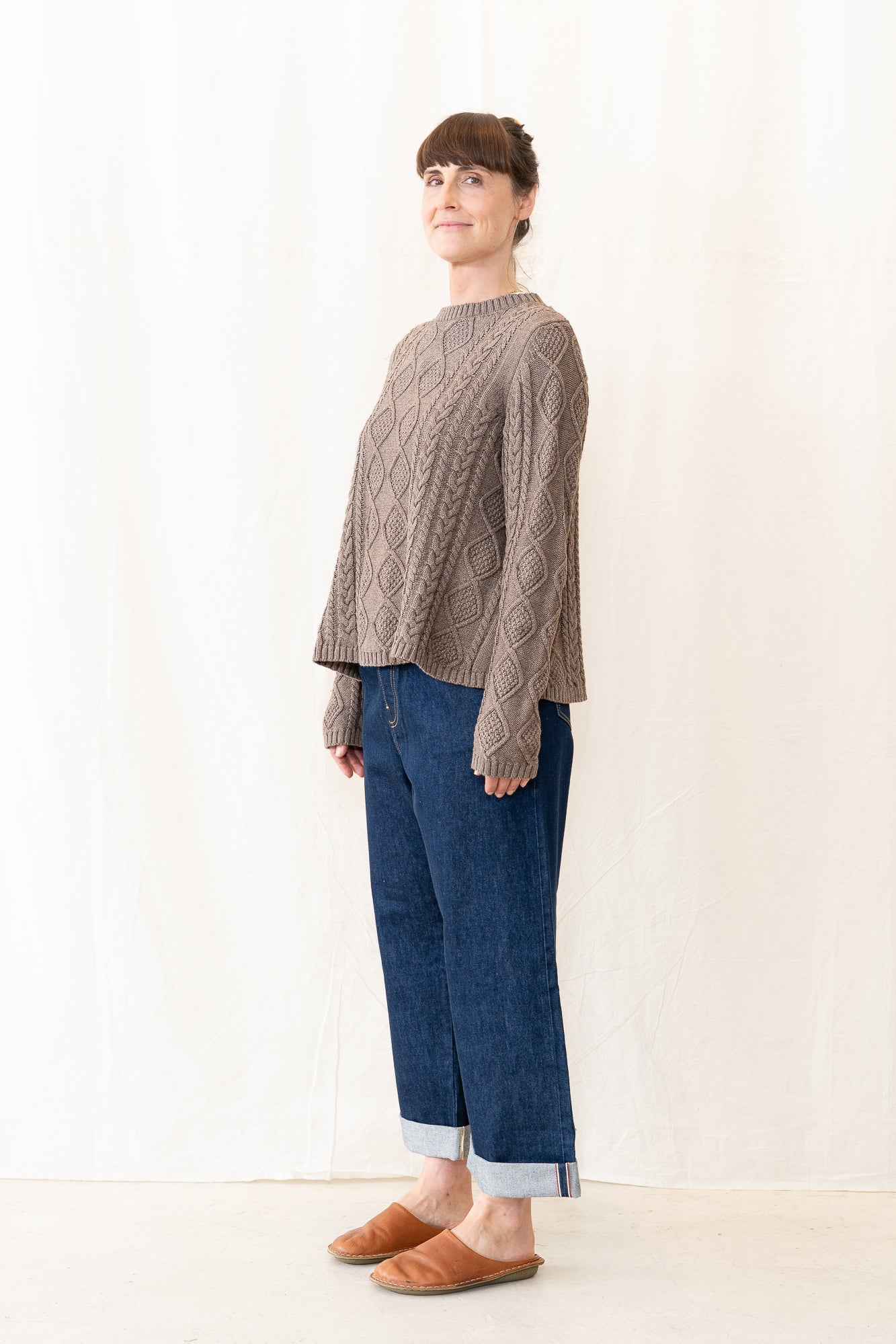 Peppino Peppino Bluff Sweater in Taupe Melange