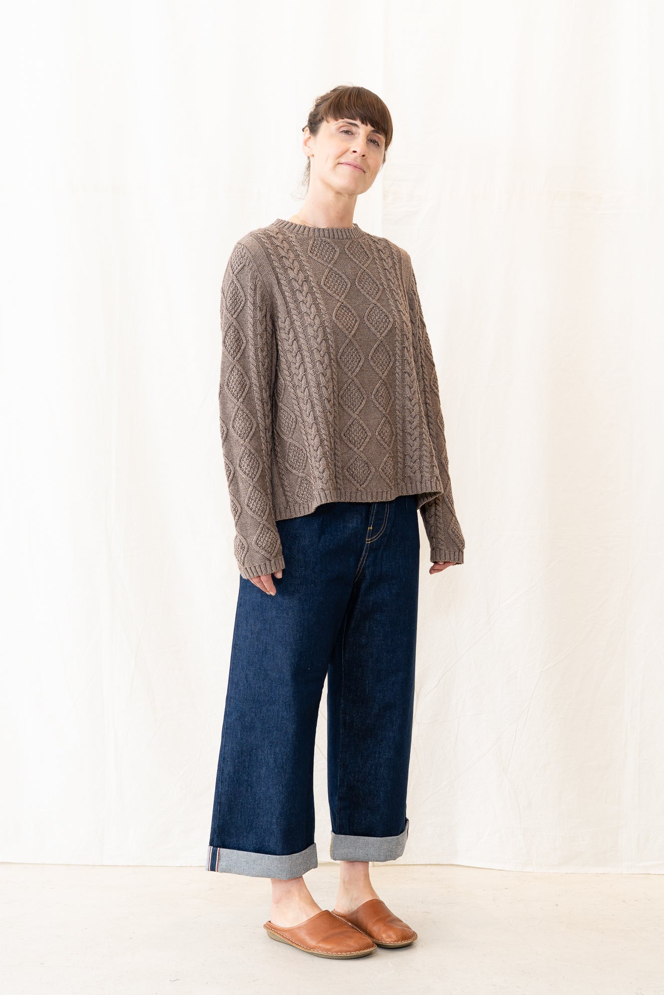 Peppino Peppino Bluff Sweater in Taupe Melange