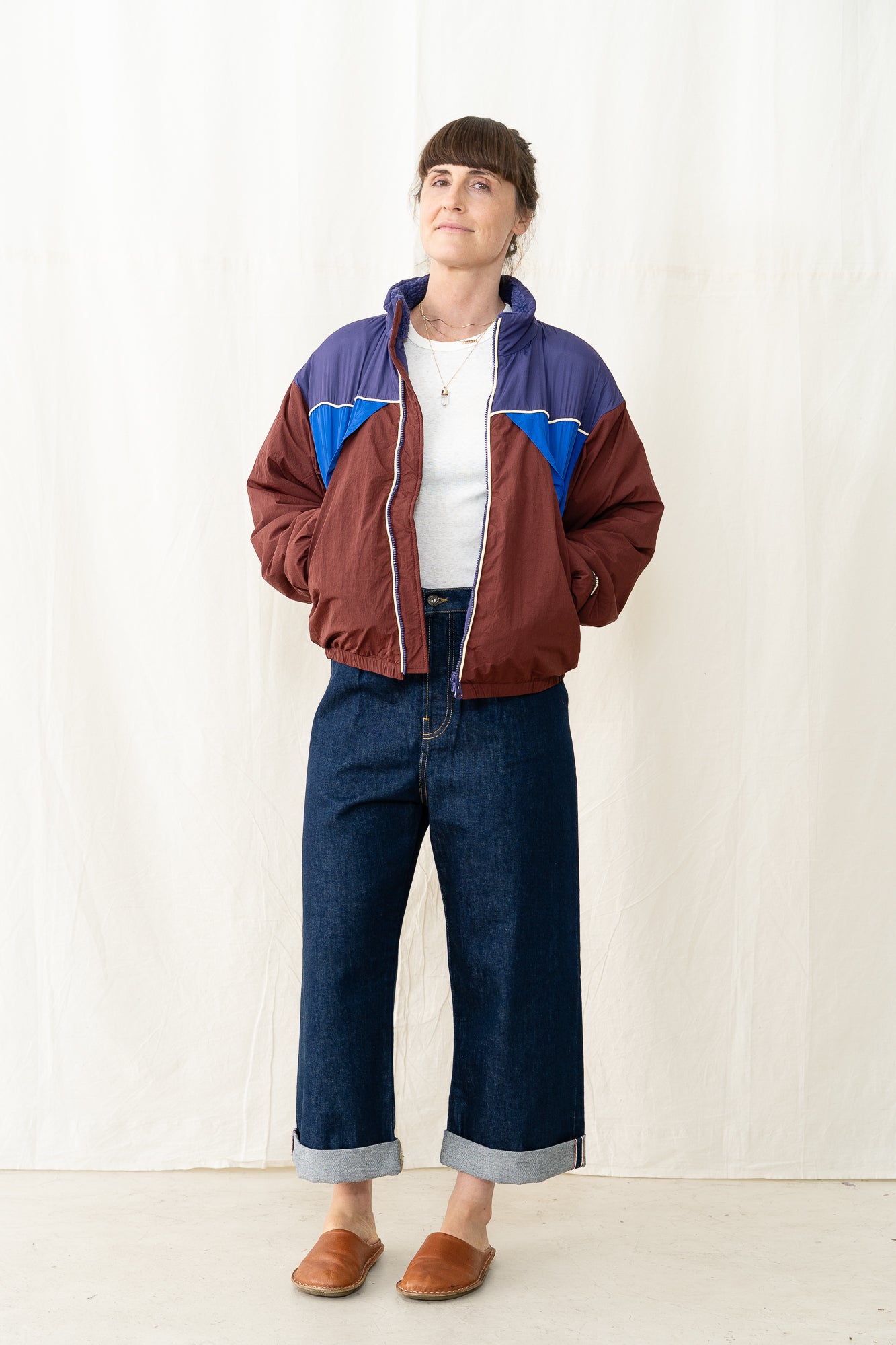 Bobo Choses Color Block Nylon Sherpa Puffer