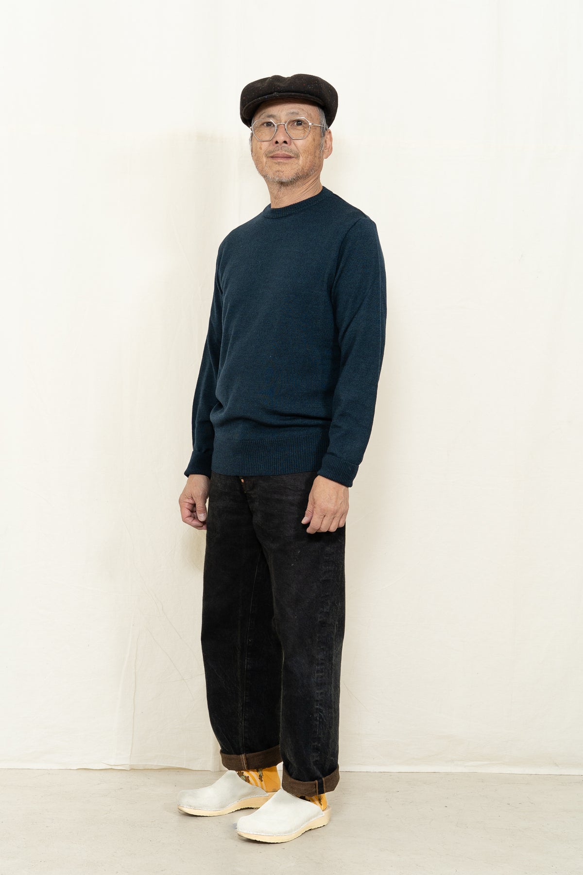 GRP TEC1 L/S Crewneck Sweater in Oil Mouline