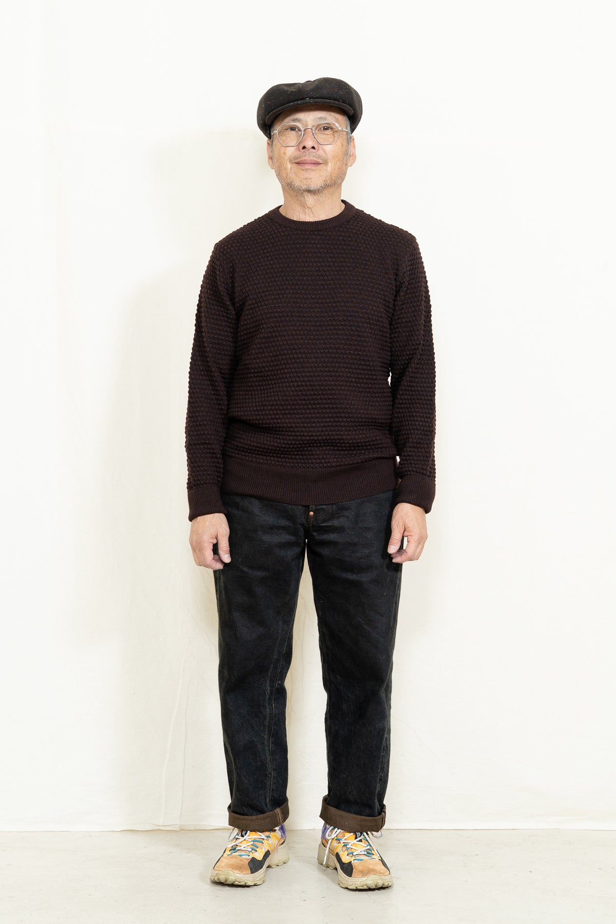 GRP TEC2 L/S Crewneck Sweater in Brown