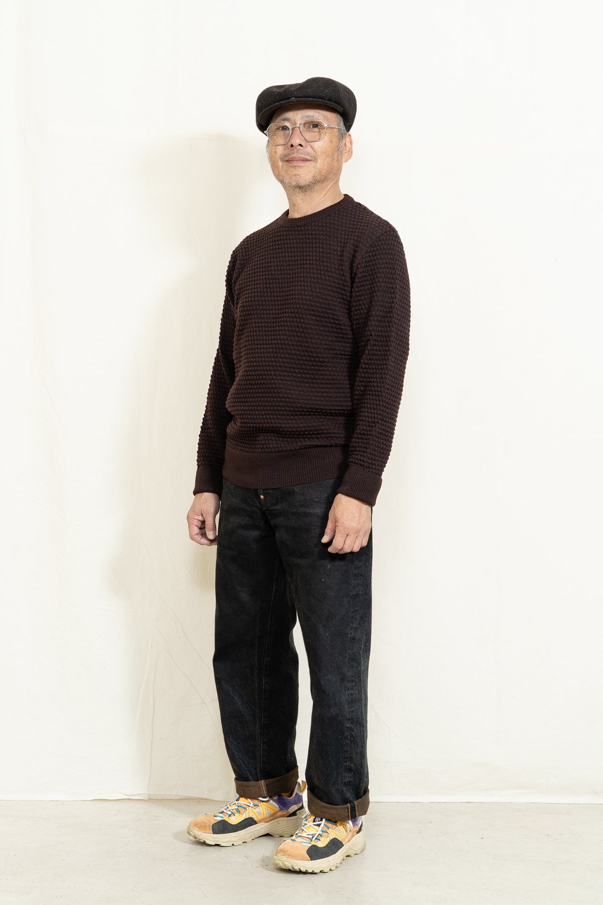 GRP TEC2 L/S Crewneck Sweater in Brown