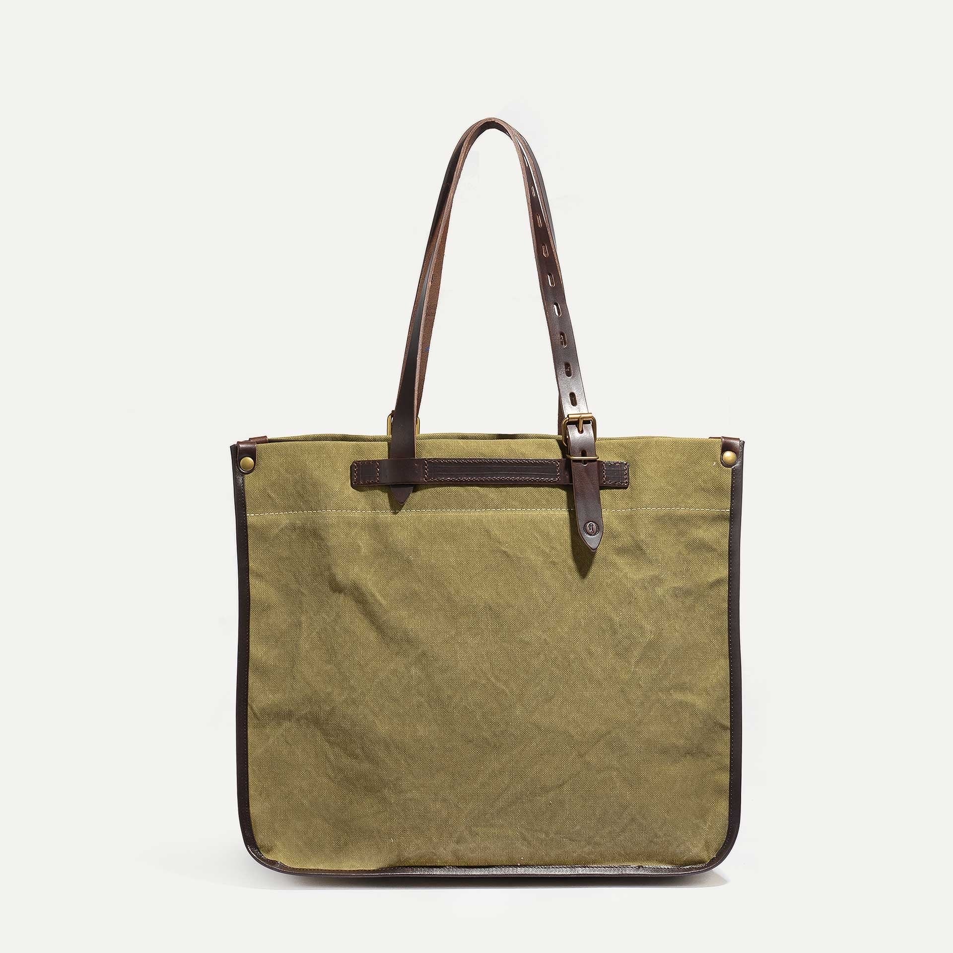 Bleu de Chauffe Bazar Tote Bag in khaki stonewash