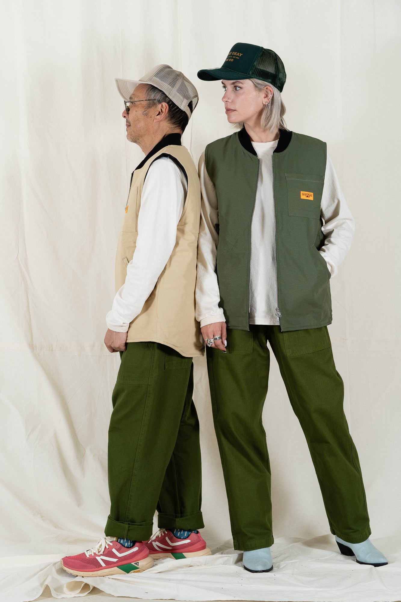 Service Works Padded Work Vest Pale Khaki